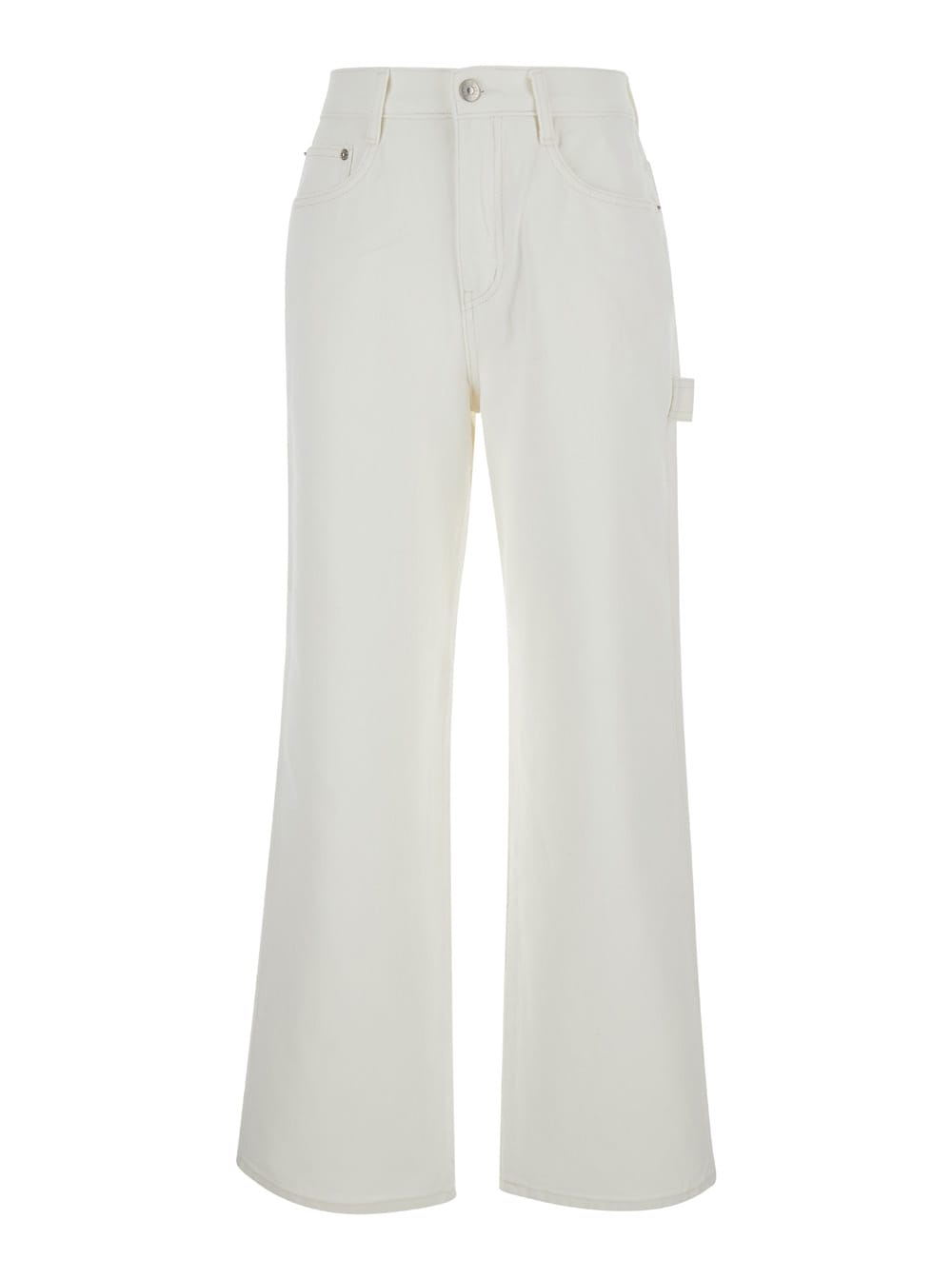 Dunst White Jeans With Straight Leg In Denim Woman