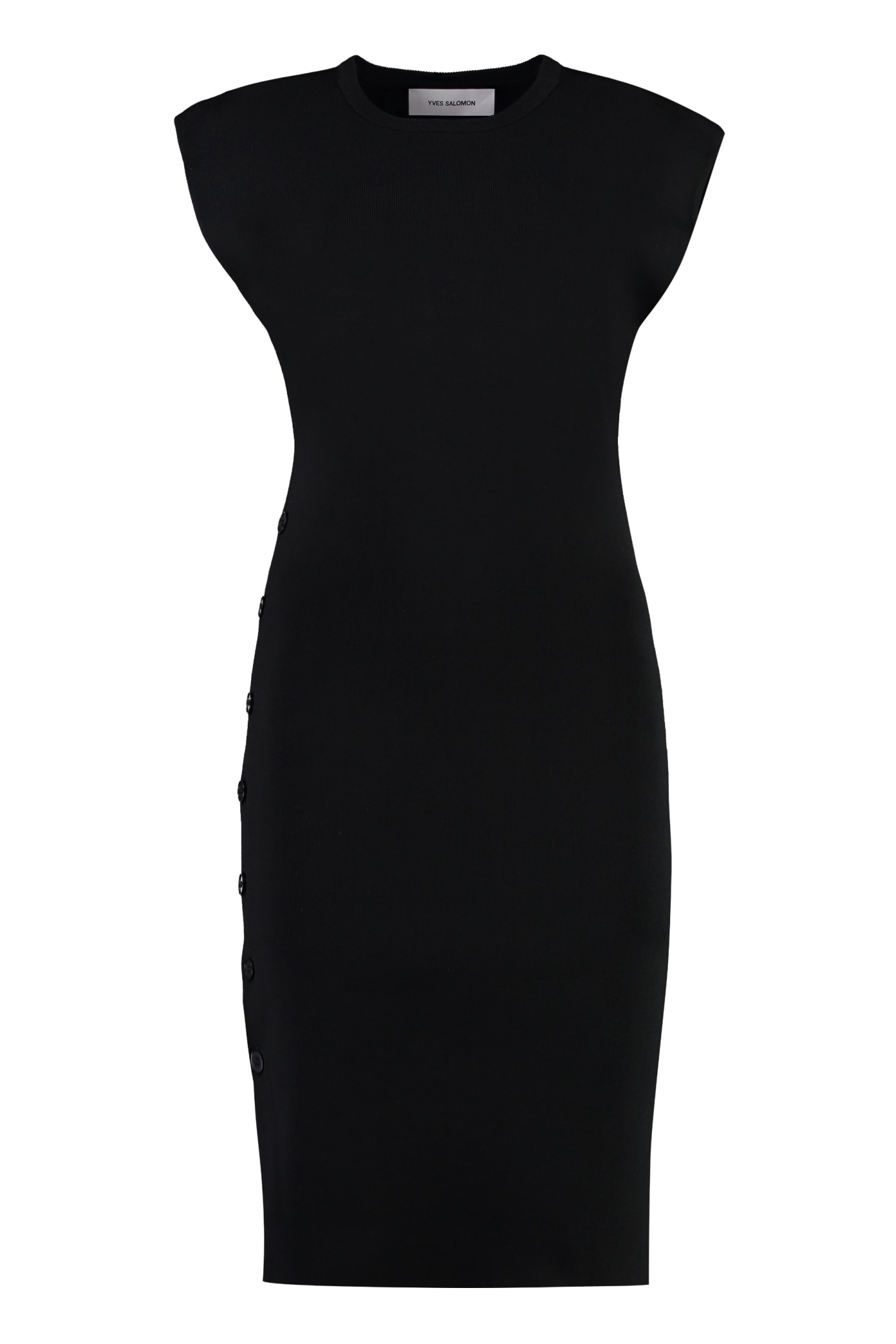 Yves Salomon Ribbed Knit Dress