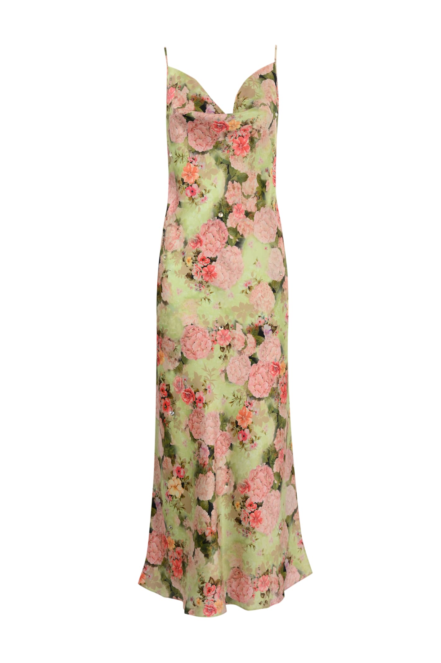 Max Mara Studio Louis Silk Dress With Floral Print