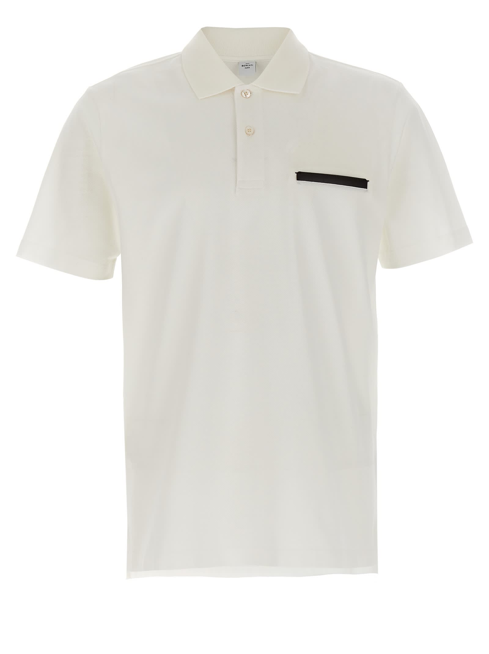 Berluti leather Tab Polo Shirt