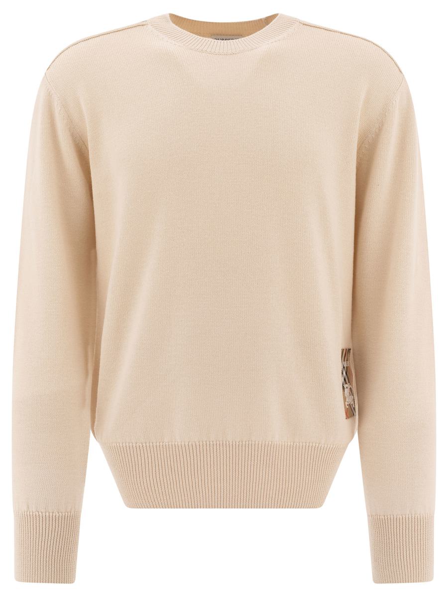 Burberry Check Label Wool Sweater