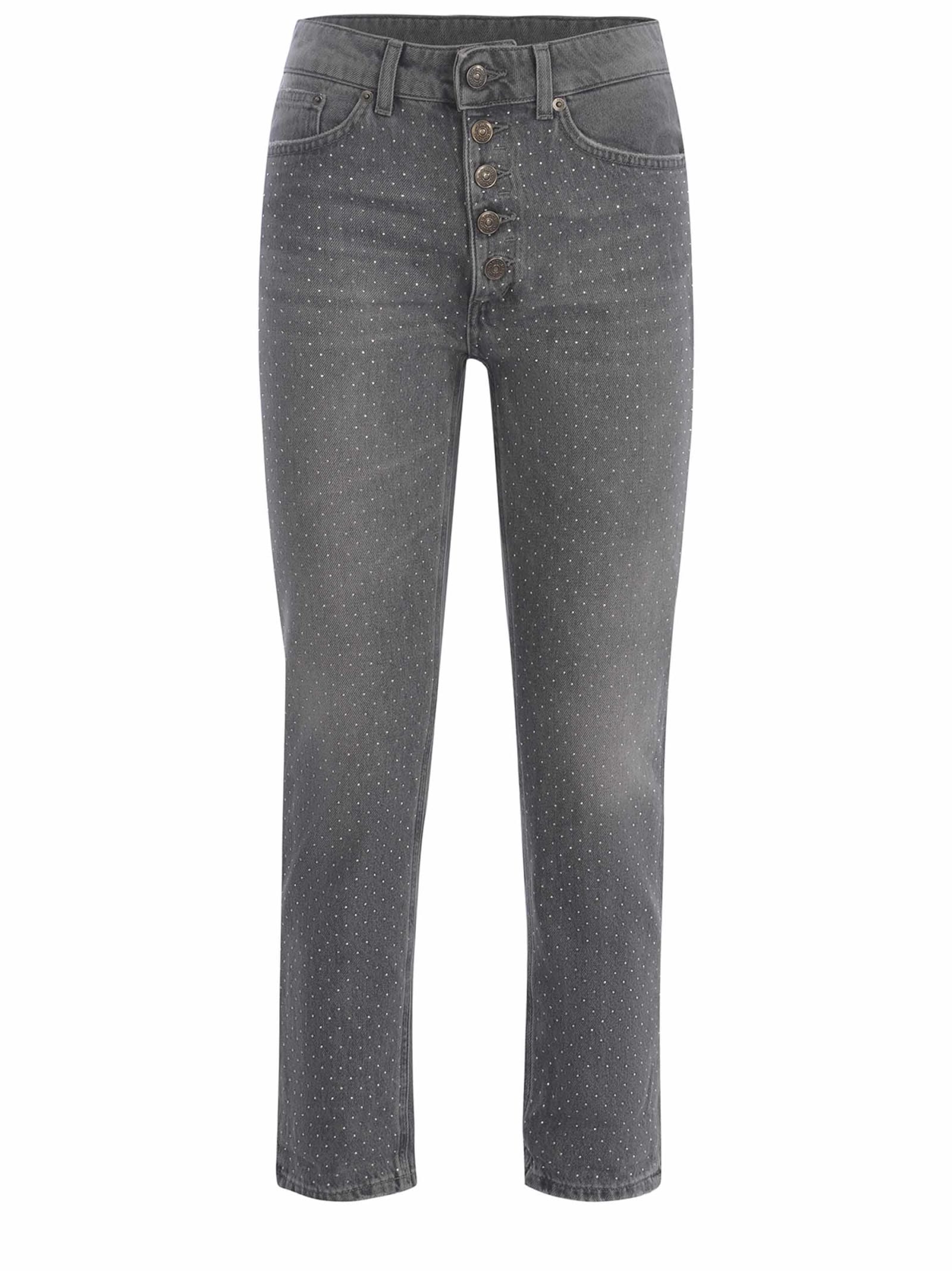 Dondup Cropped Dotted Jeans