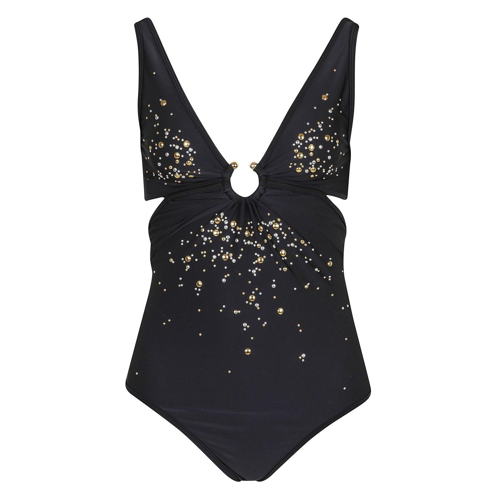 Paco Rabanne Embellished One Piece Swimsuit