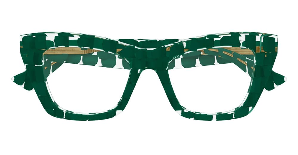Bottega Veneta Eyewear Bv1215o-008 - Green Glasses