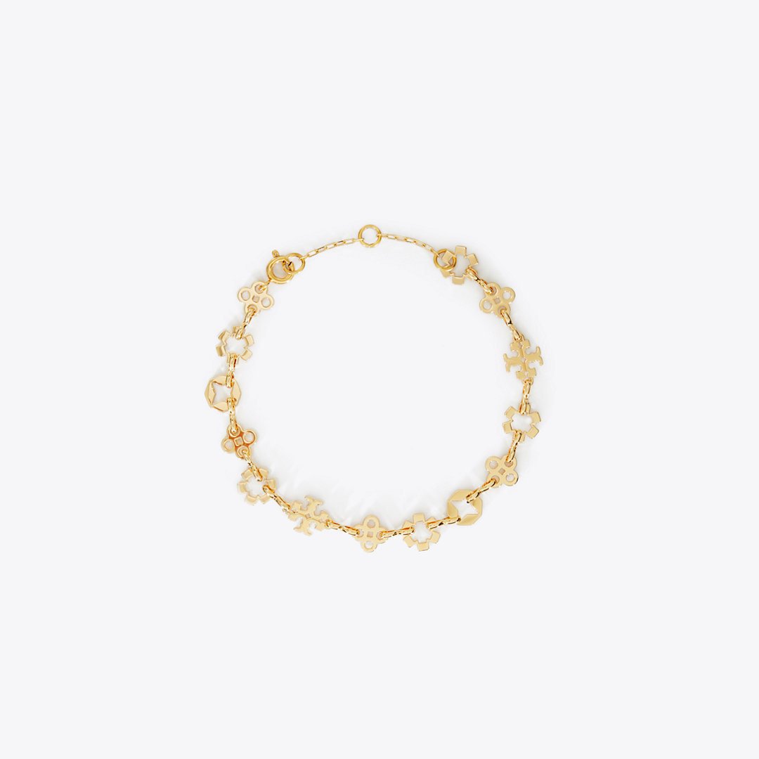 Tory Burch Kira Clover Multi Motif Bracelet