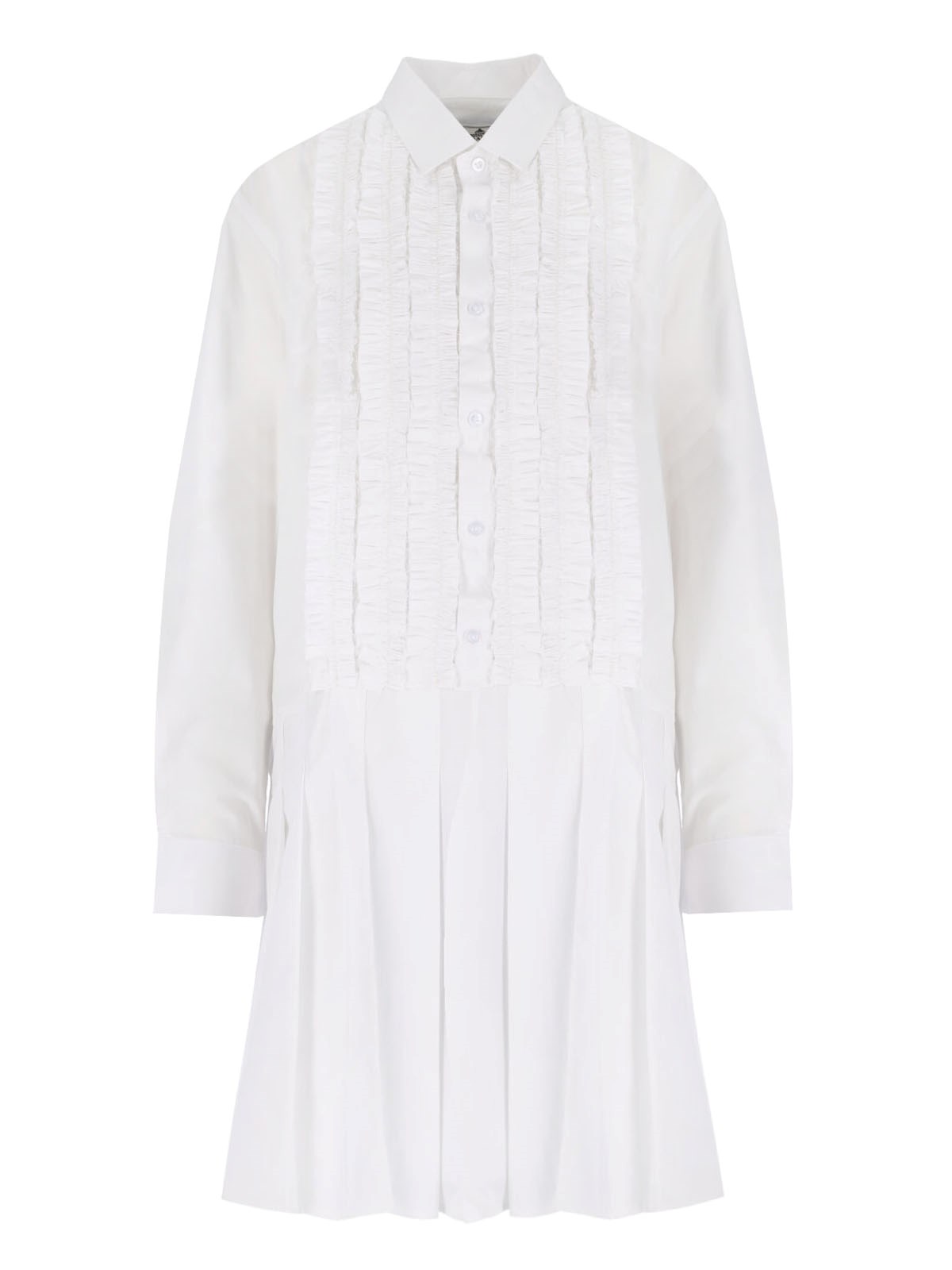 HODAKOVA 'Tennis Frill' Shirt Midi Dress