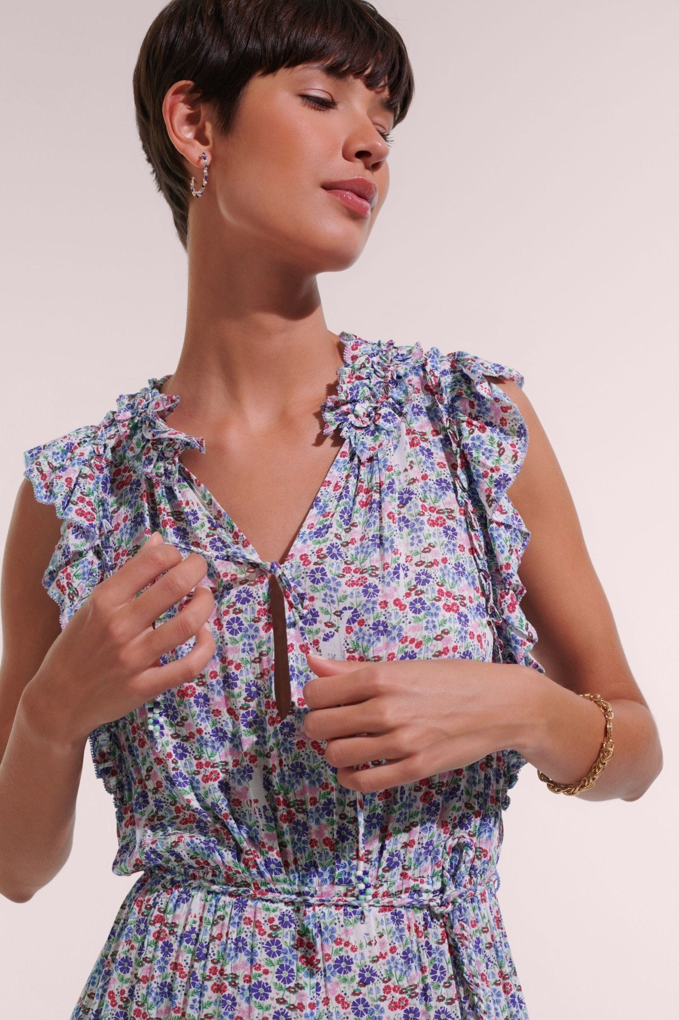Long Jumpsuit Belene - Blue Jardin