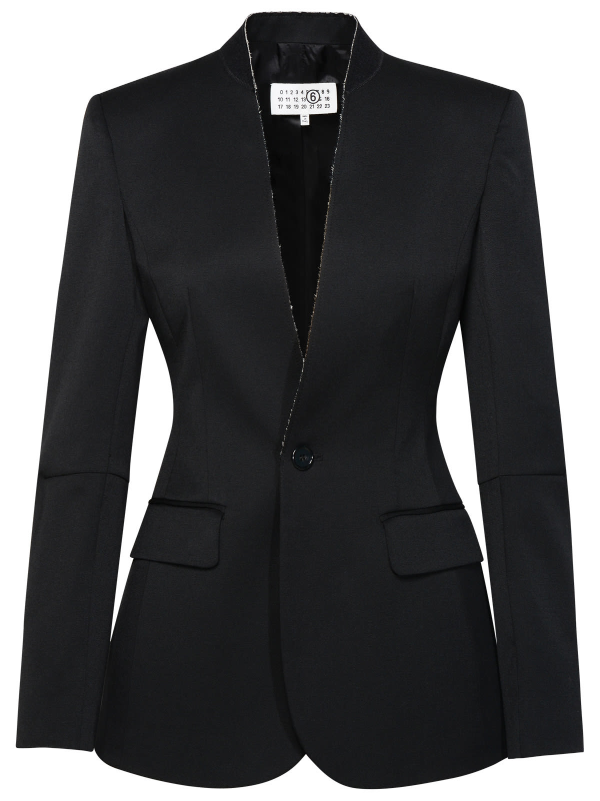 MM6 Maison Margiela Black Virgin Wool Blend Jacket
