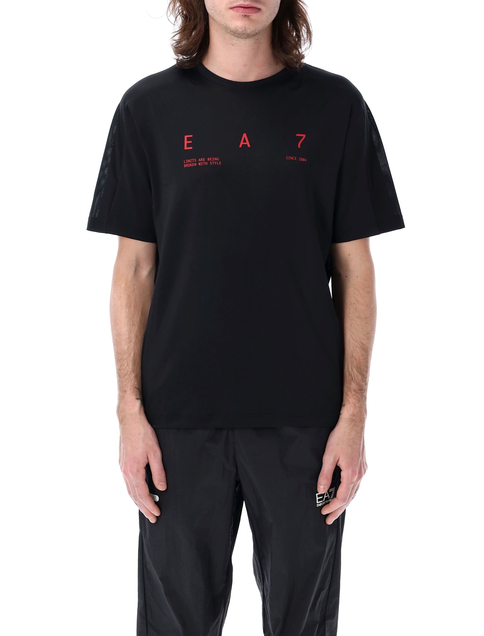 EA7 Graphic Series Stretch Technical Fabric Crew-neck T-shirt