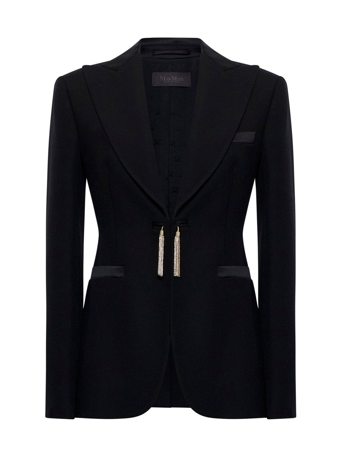 Max Mara Pianoforte Tassel Detailed Collared Jacket