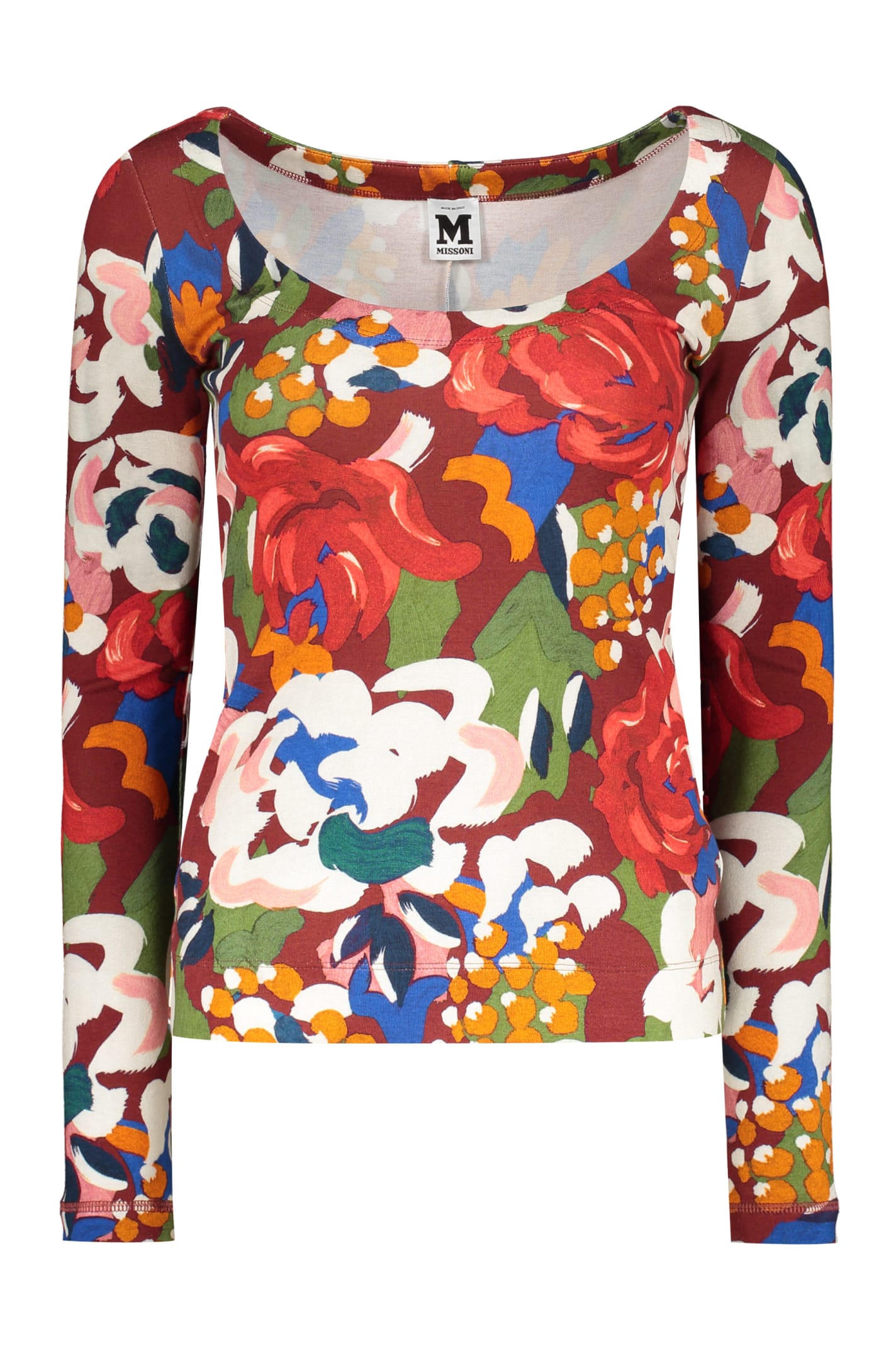 M Missoni Printed Long-sleeve Top