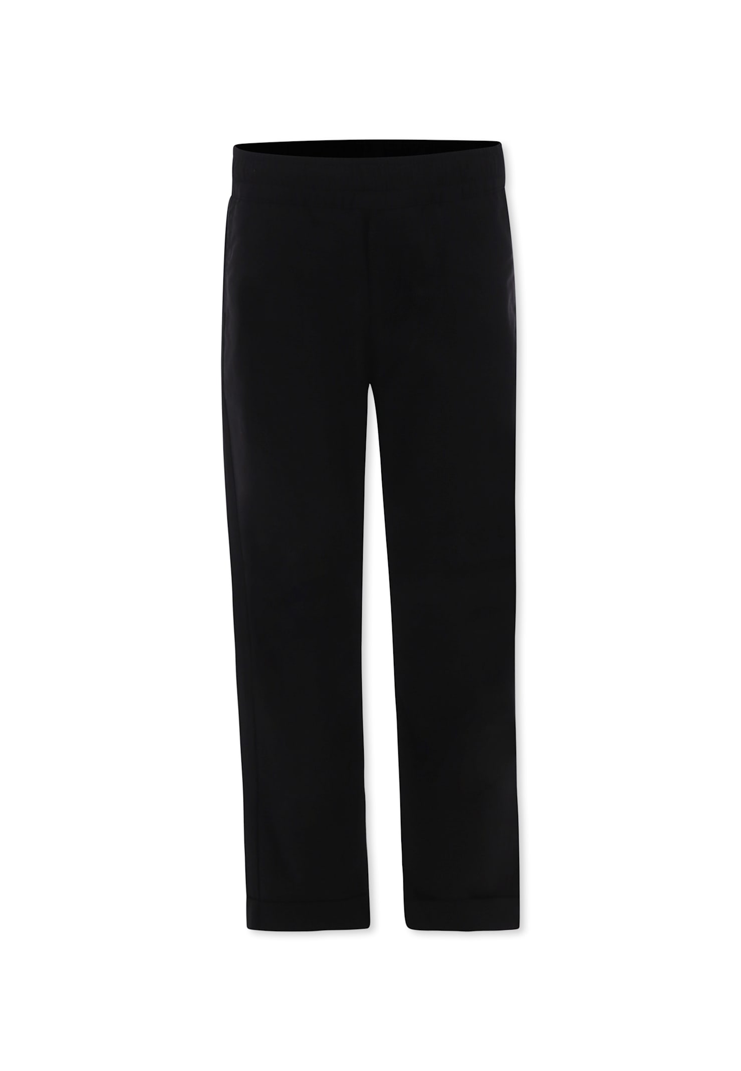 MSGM Black Trousers For Boy With Logo