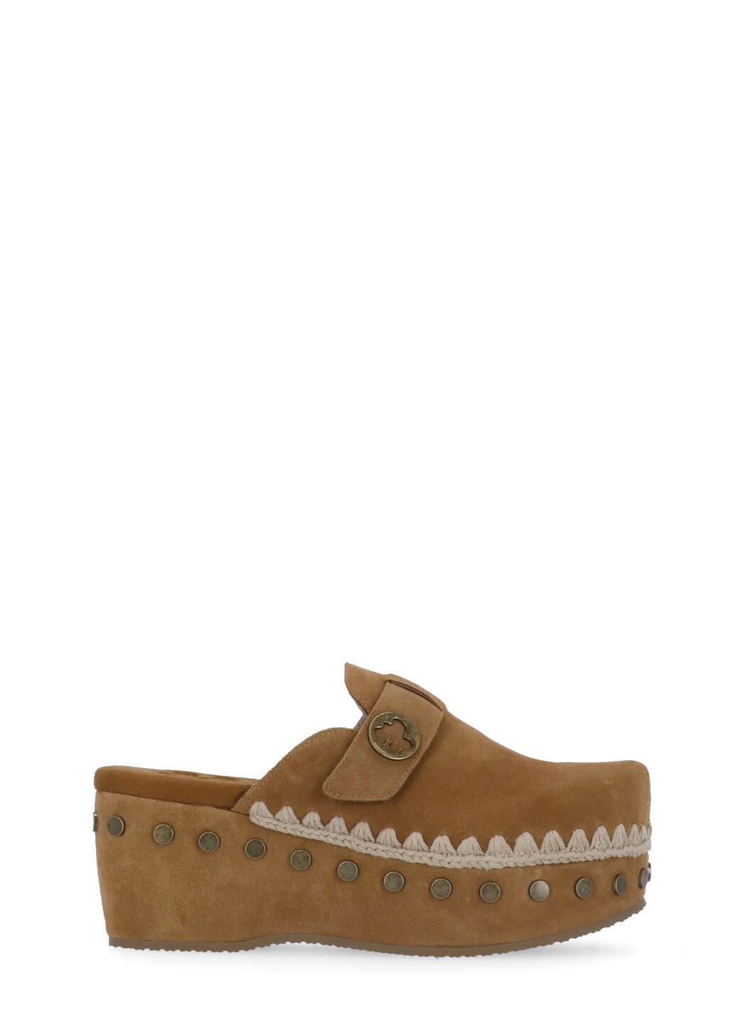 Mou Clog Slipper-mule In Leather Color Suede