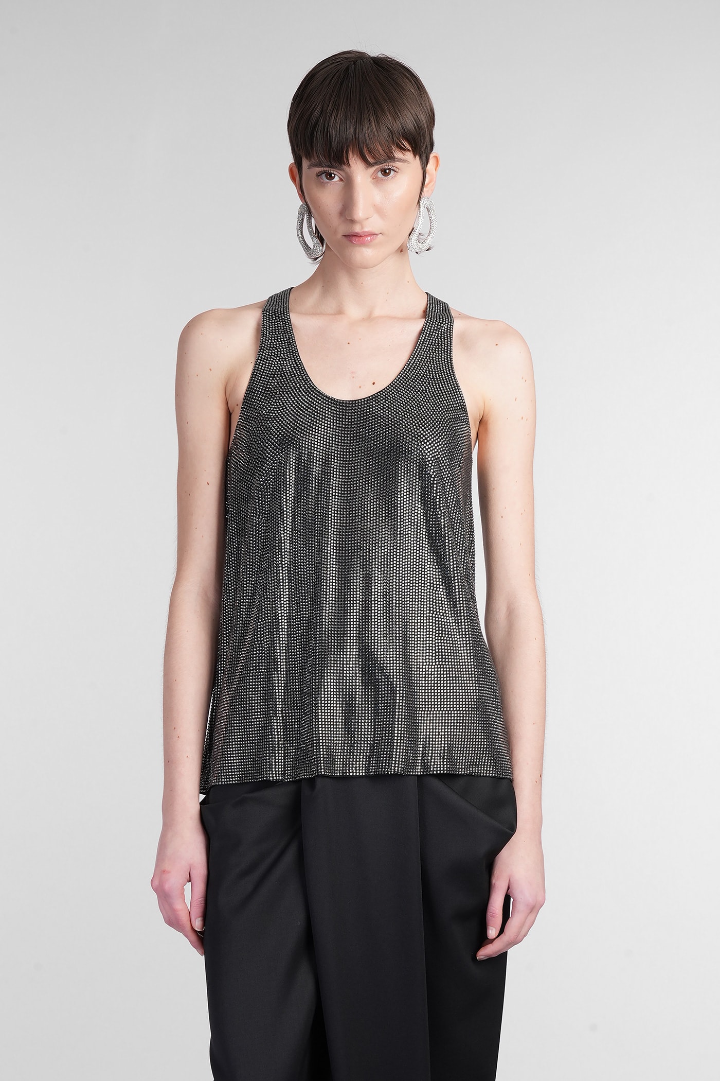 Giuseppe di Morabito Tank Top In Black Viscose