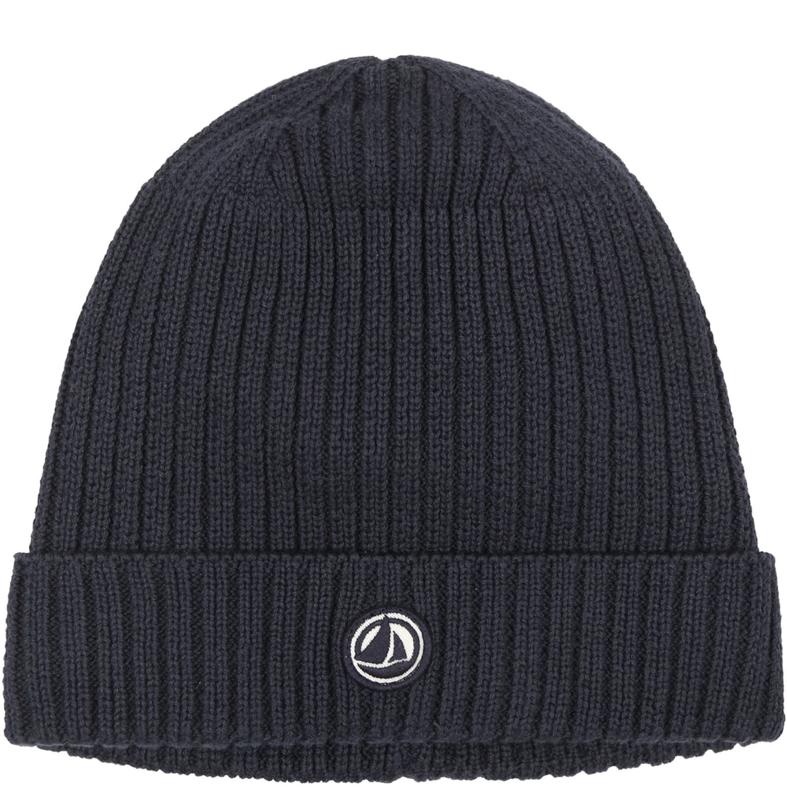 Petit Bateau Blue Hat For Baby Boy With Logo