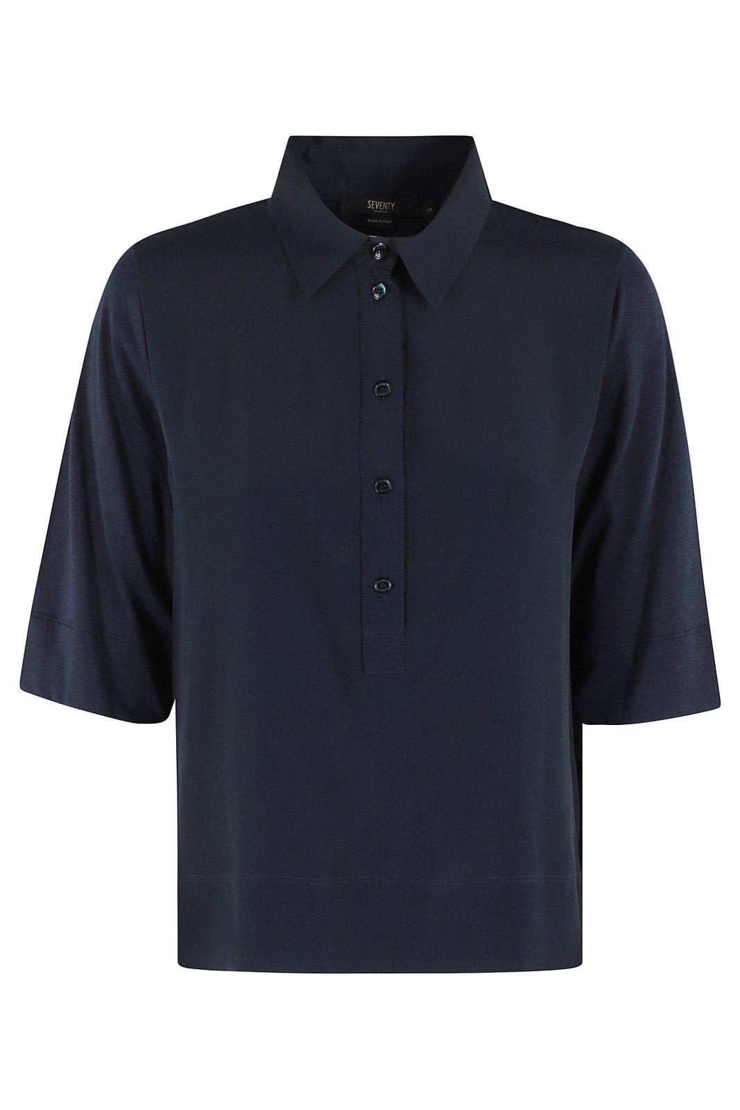 Seventy Short-sleeved Crepe Polo Shirt
