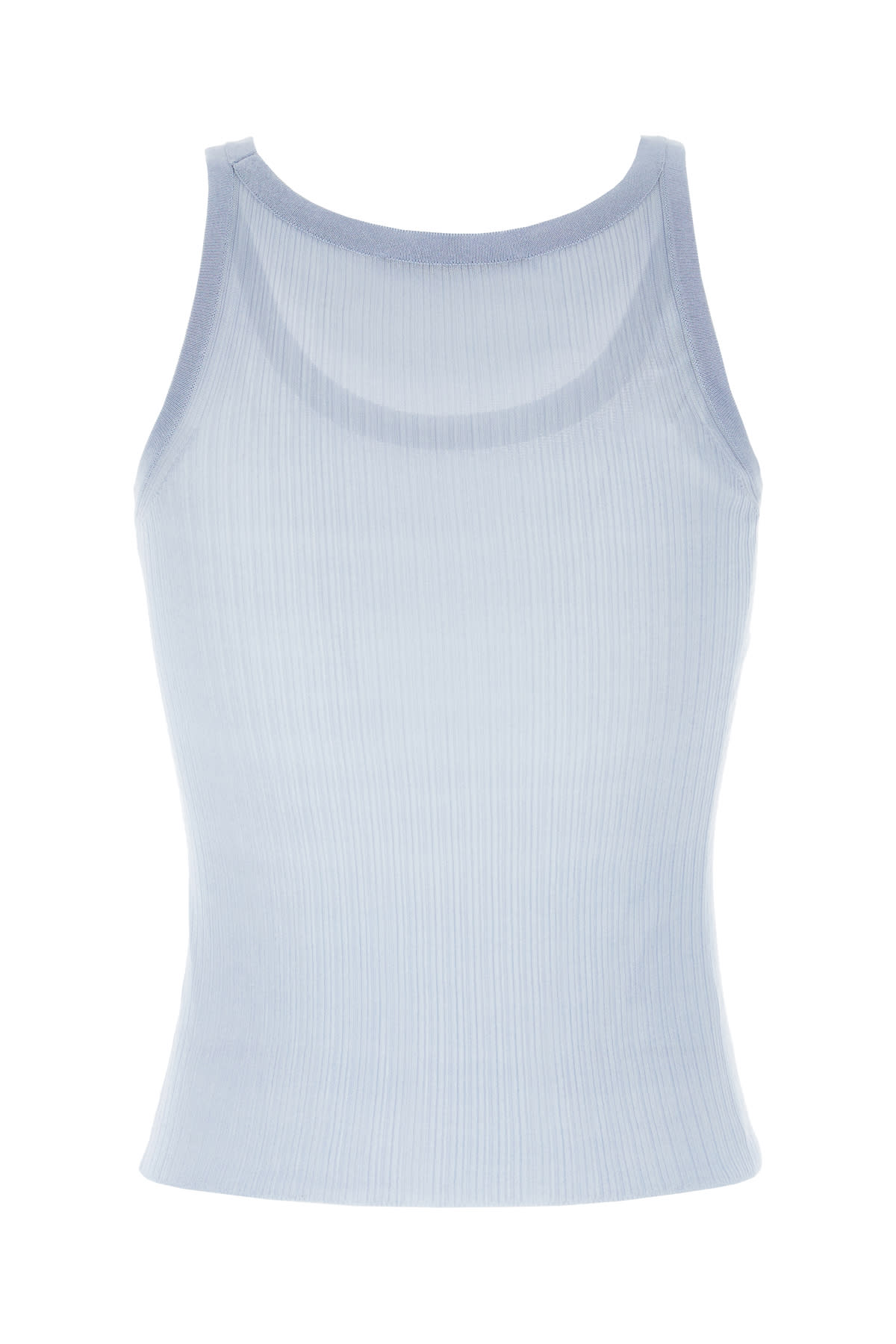 Max Mara Powder Blue Silk Bastia Top