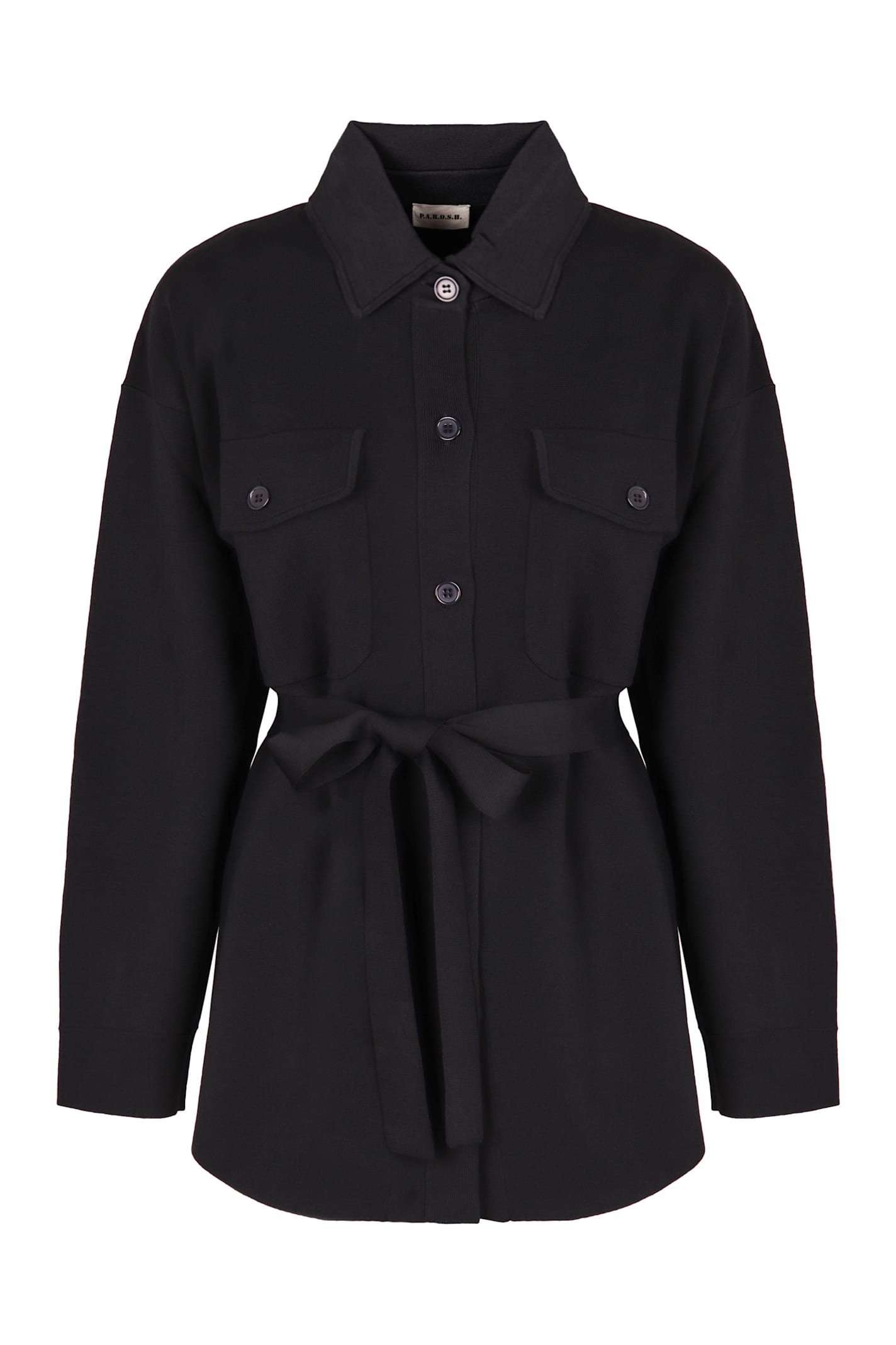Parosh Knit Shirt With Belt