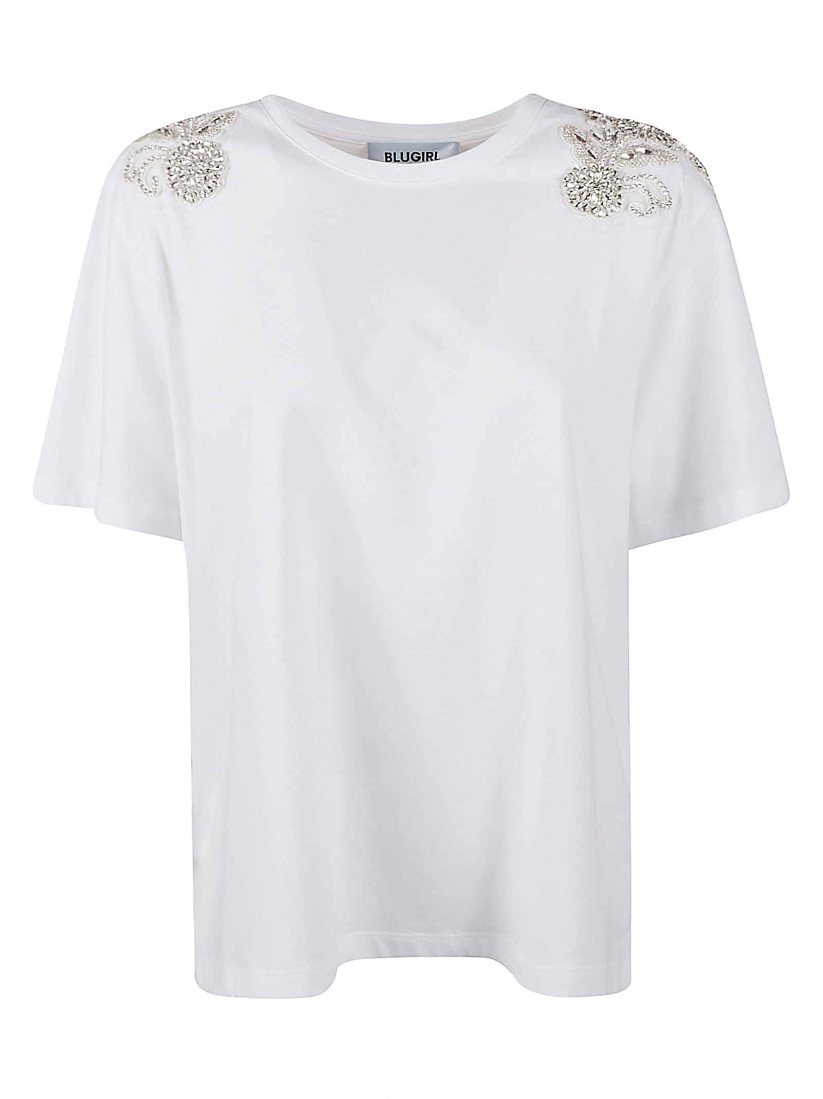 Blugirl Round Neck Embellished T-shirt