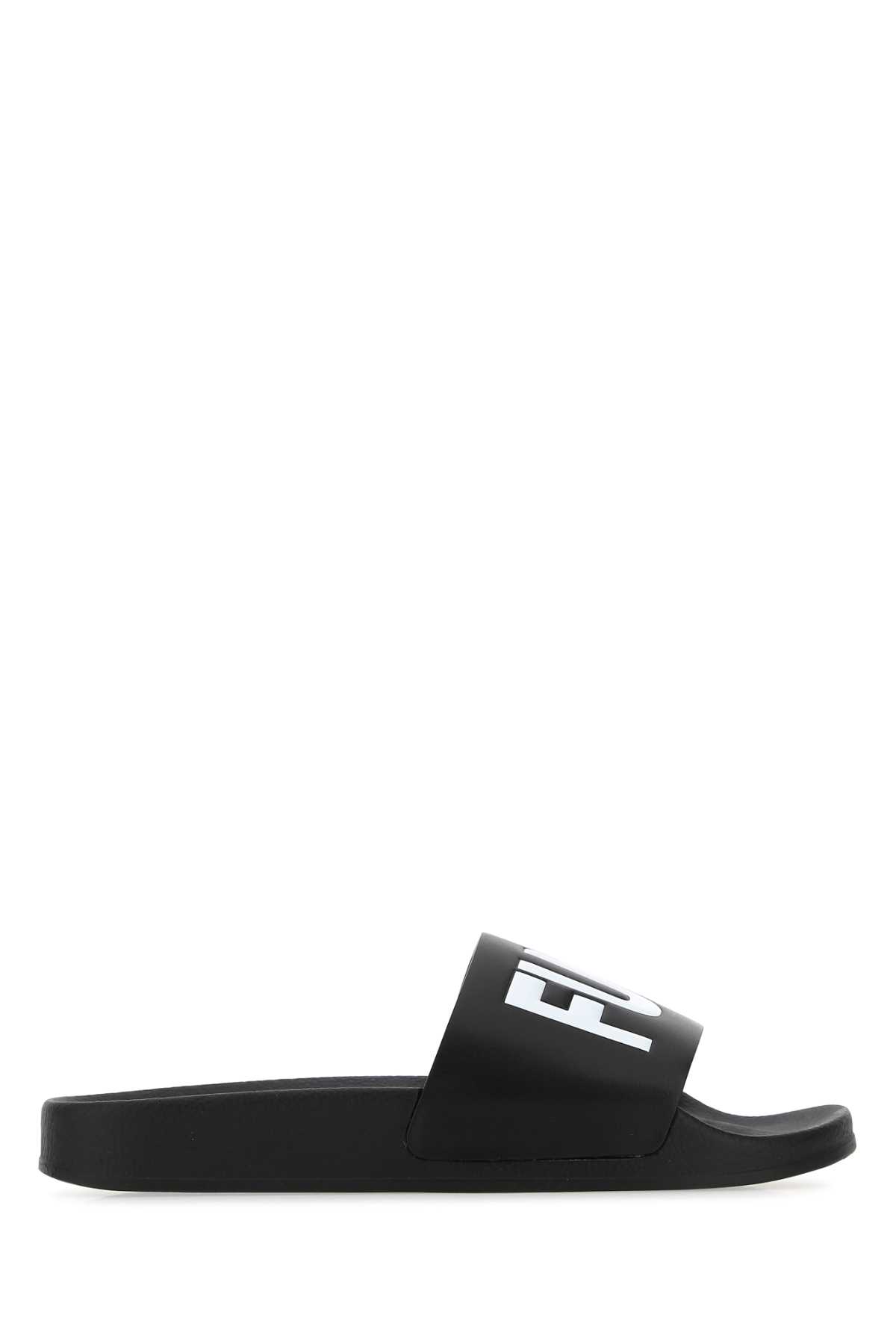 VTMNTS Black Rubber Slippers