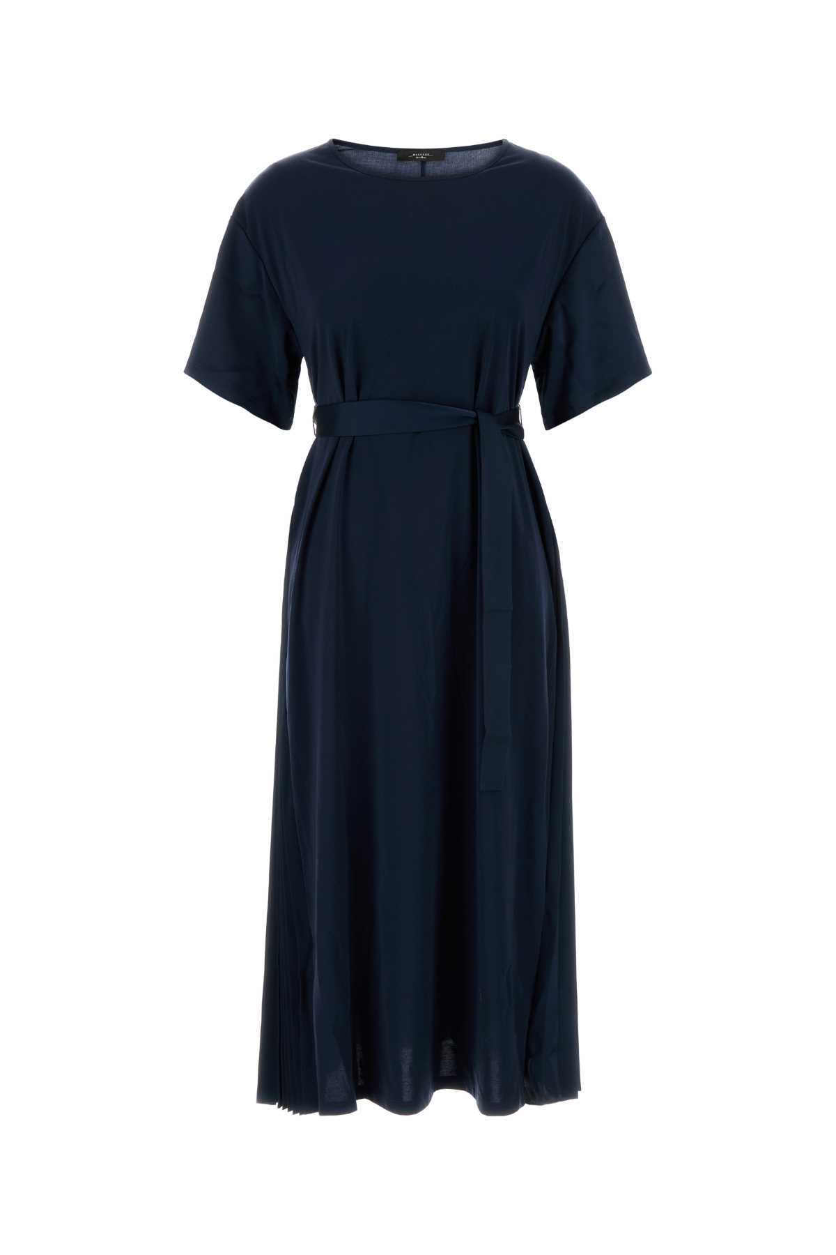 Weekend Max Mara Navy Blue Stretch Nylon Blend Jordan Dress