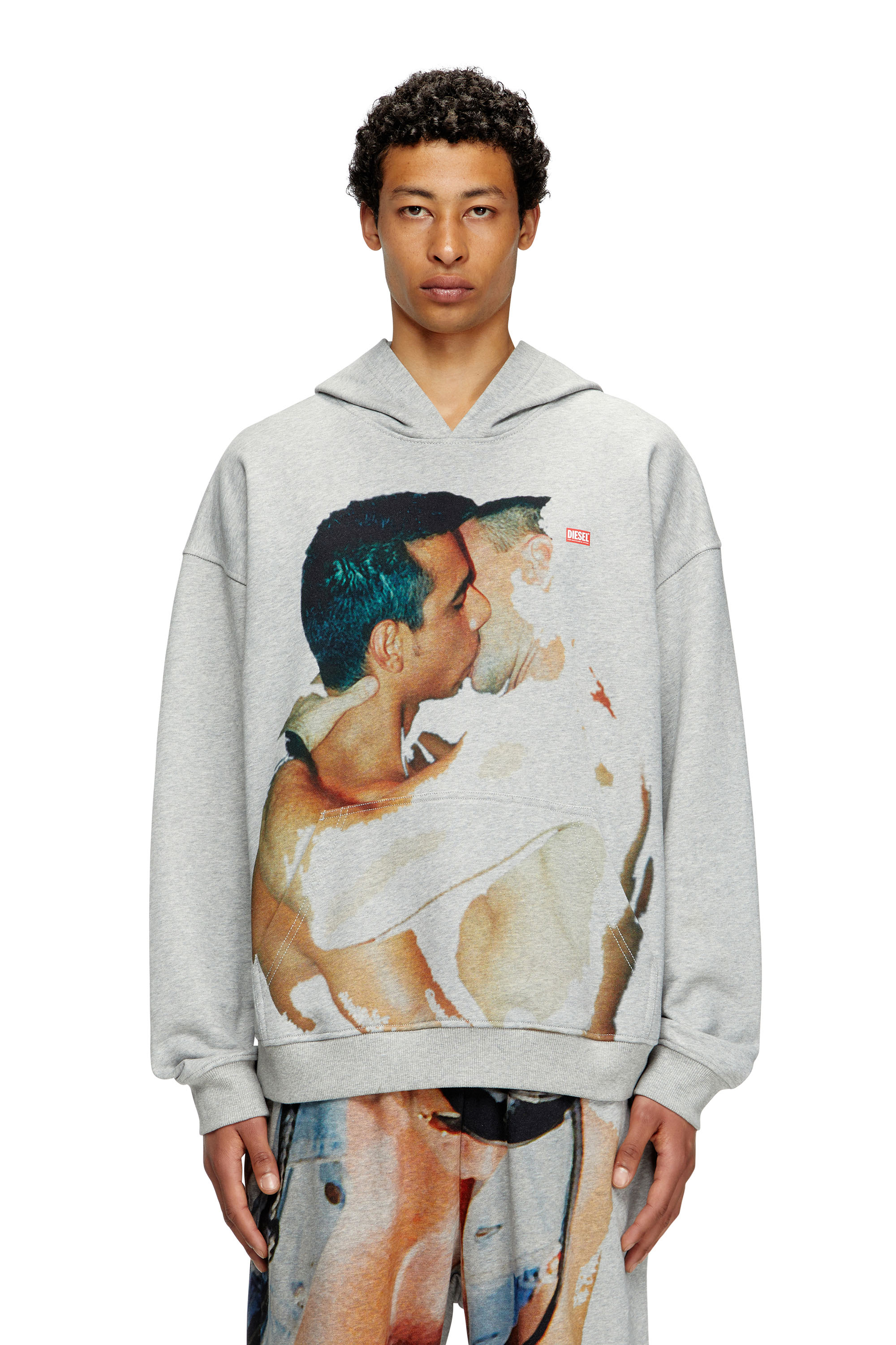 Diesel - Hoodie with graphic print - Sweaters - Unisex - Grey