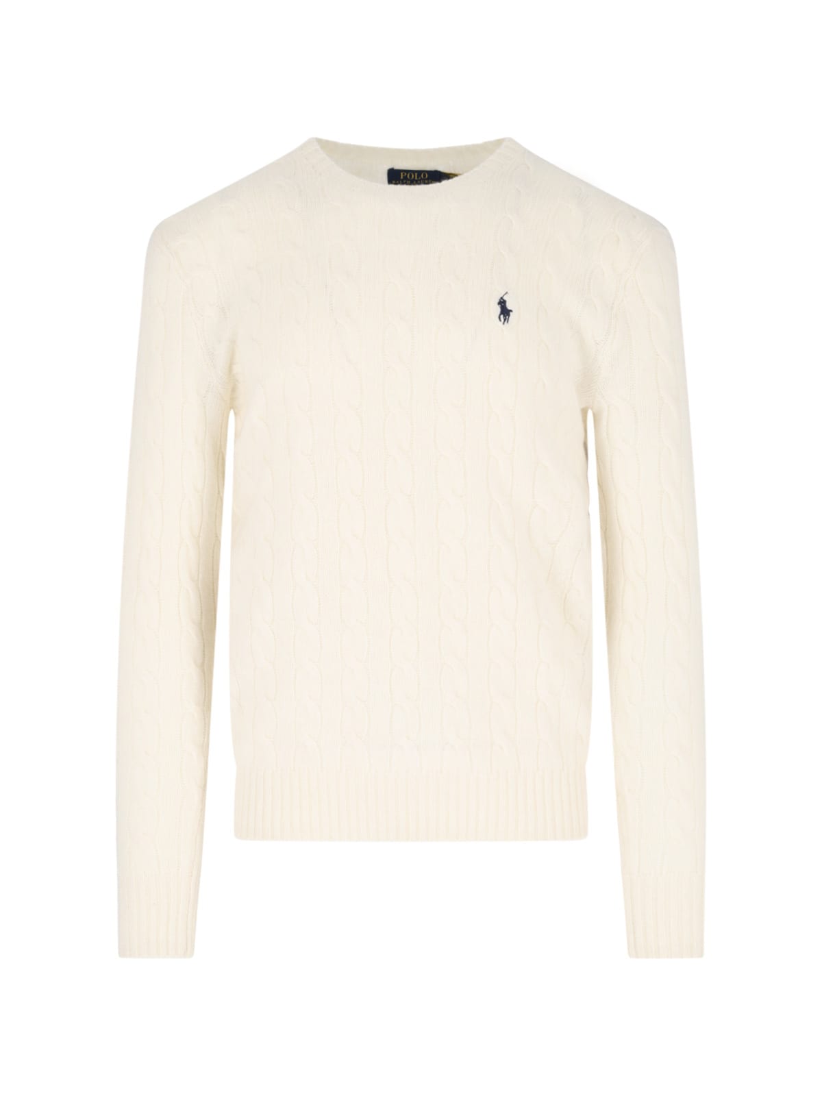 Polo Ralph Lauren Cable Knit Logo Embroidery Ribbed Sweater