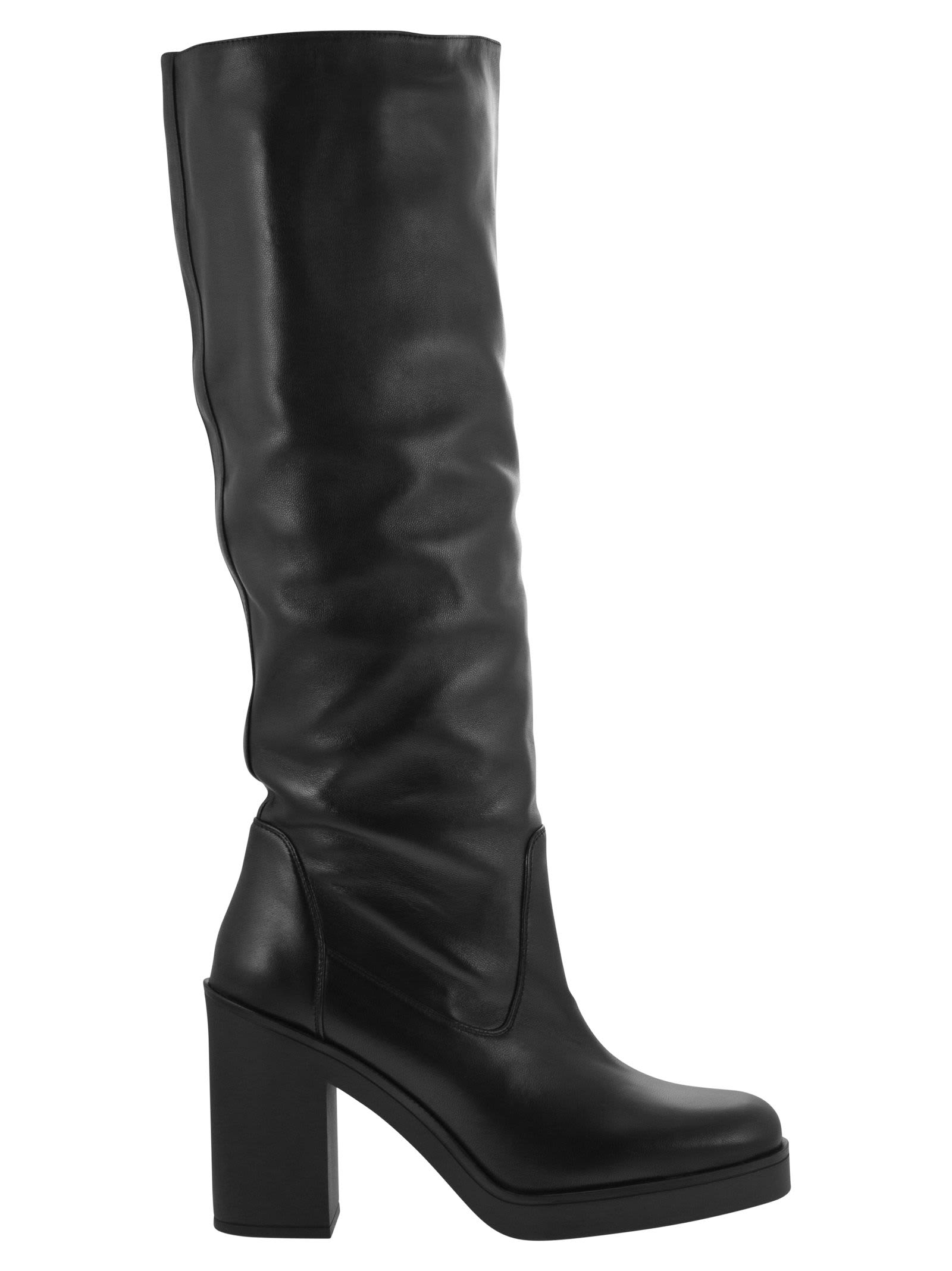 Stuart Weitzman Bethenny 80 皮革短靴