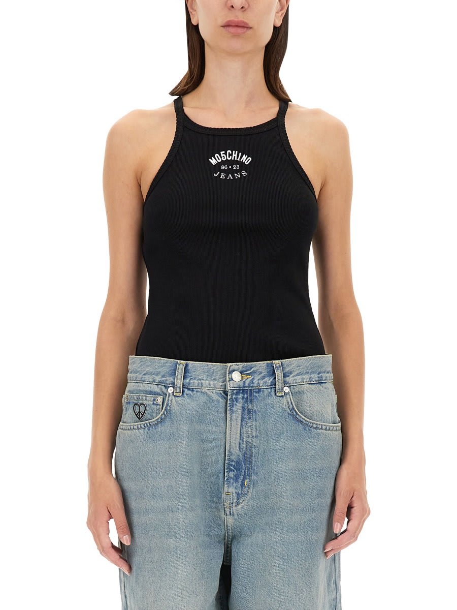 M05CH1N0 Jeans Jeans Sleeveless Ribbed Tank Top