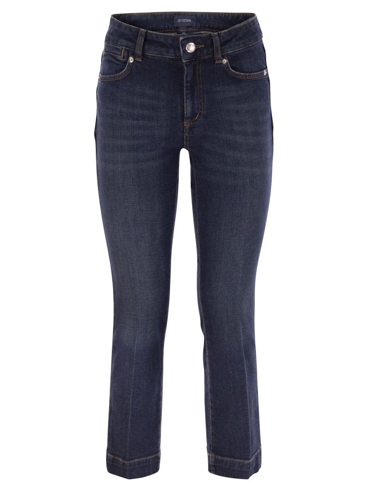 SportMax Logo Patch Cropped Jeans