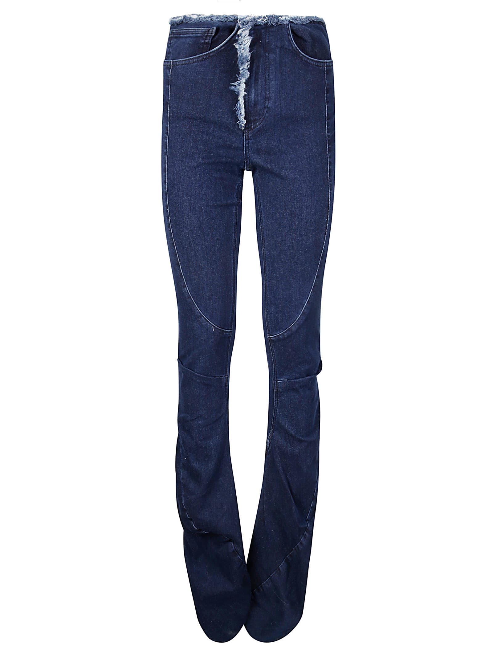 Ottolinger Raw-edge Drape Denim Pants
