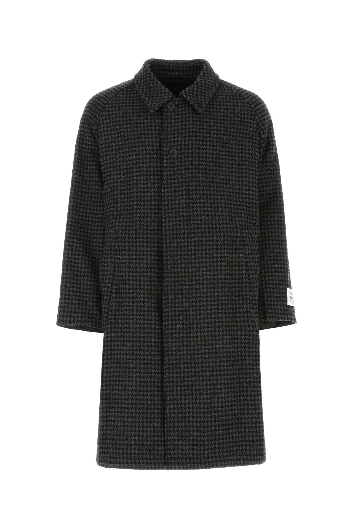 Études Embroidered Wool Blend Coat