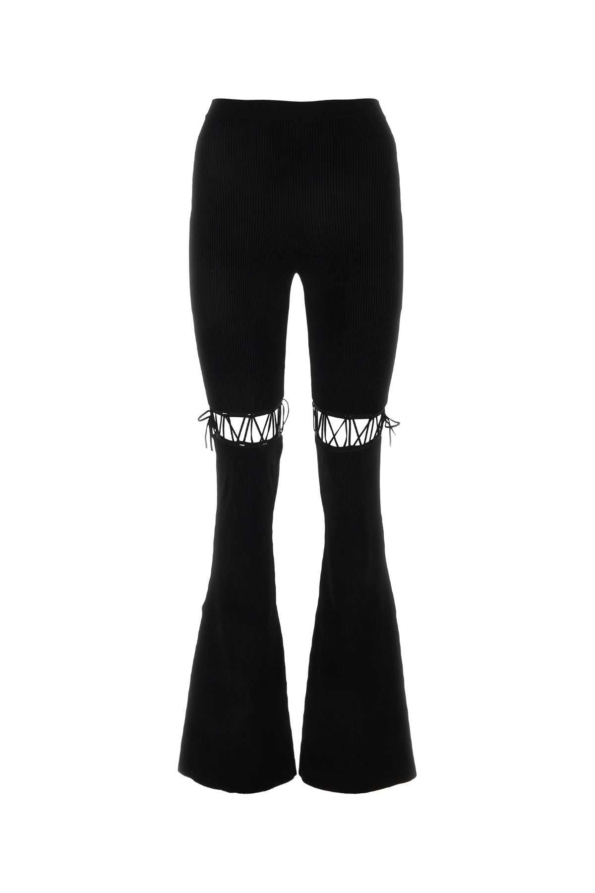 Nensi Dojaka Black Viscose Stretch Pant