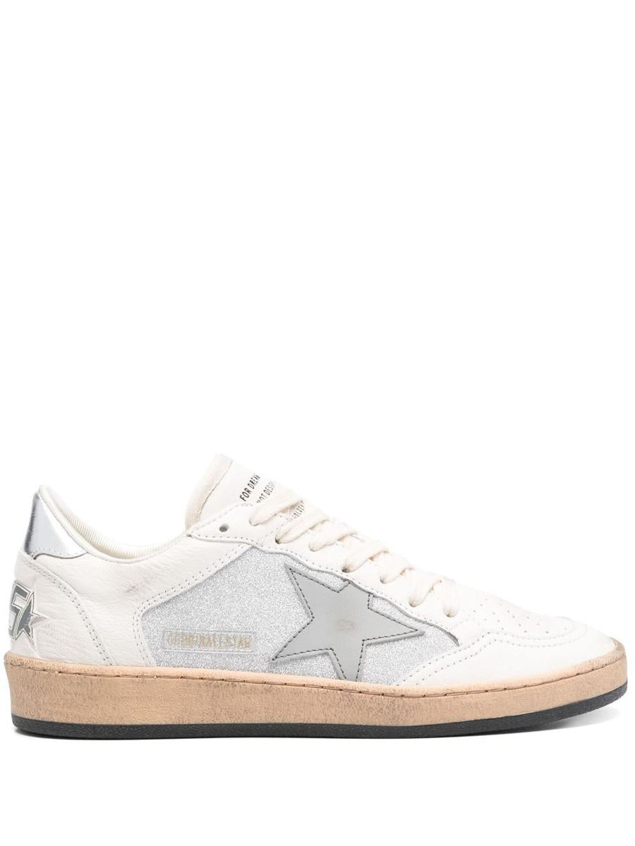 Golden Goose Ballstar Glitter And Upper Nappa Toe And Spur Leather Star Laminated Heel Shoes