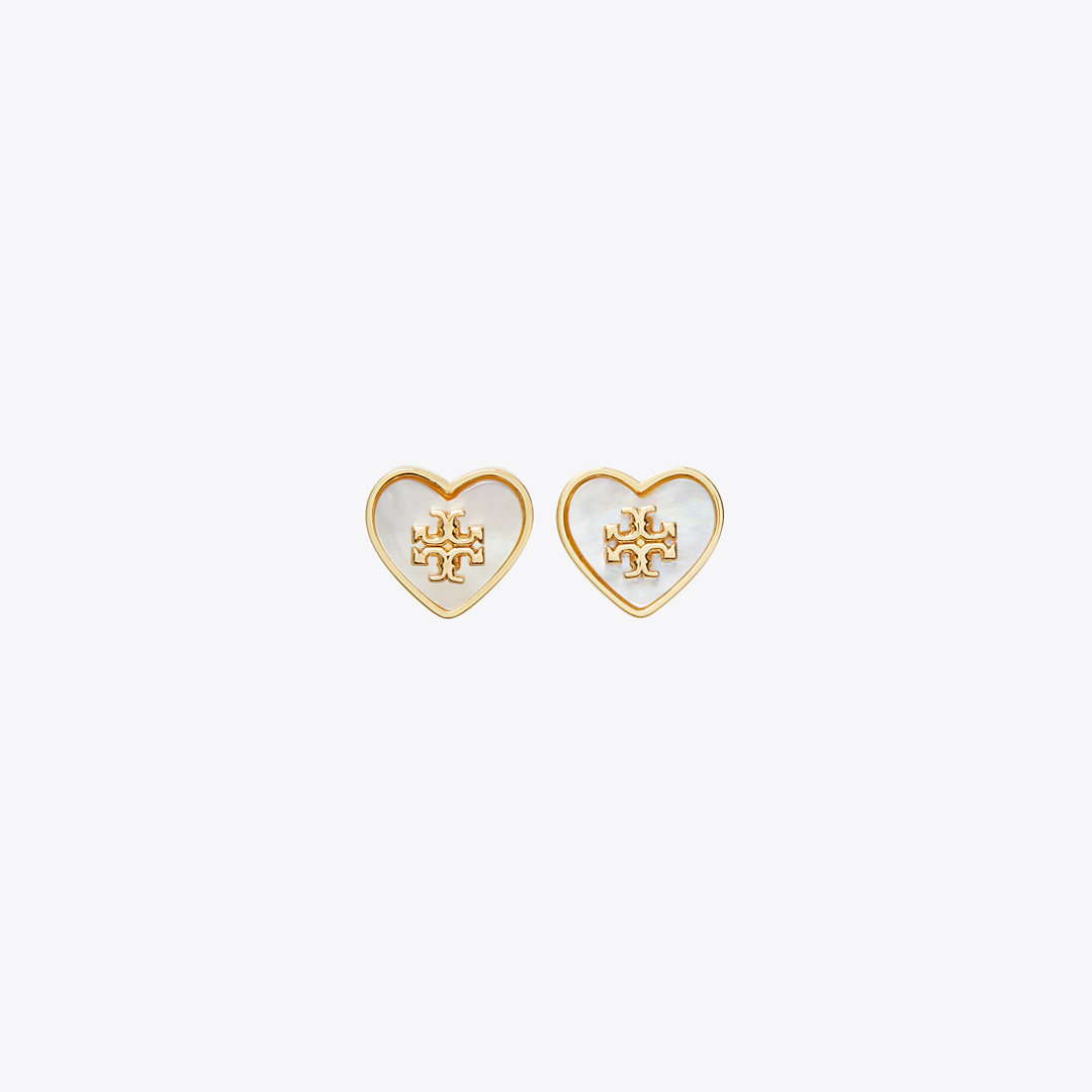 Tory Burch Kira Heart Stud Earring