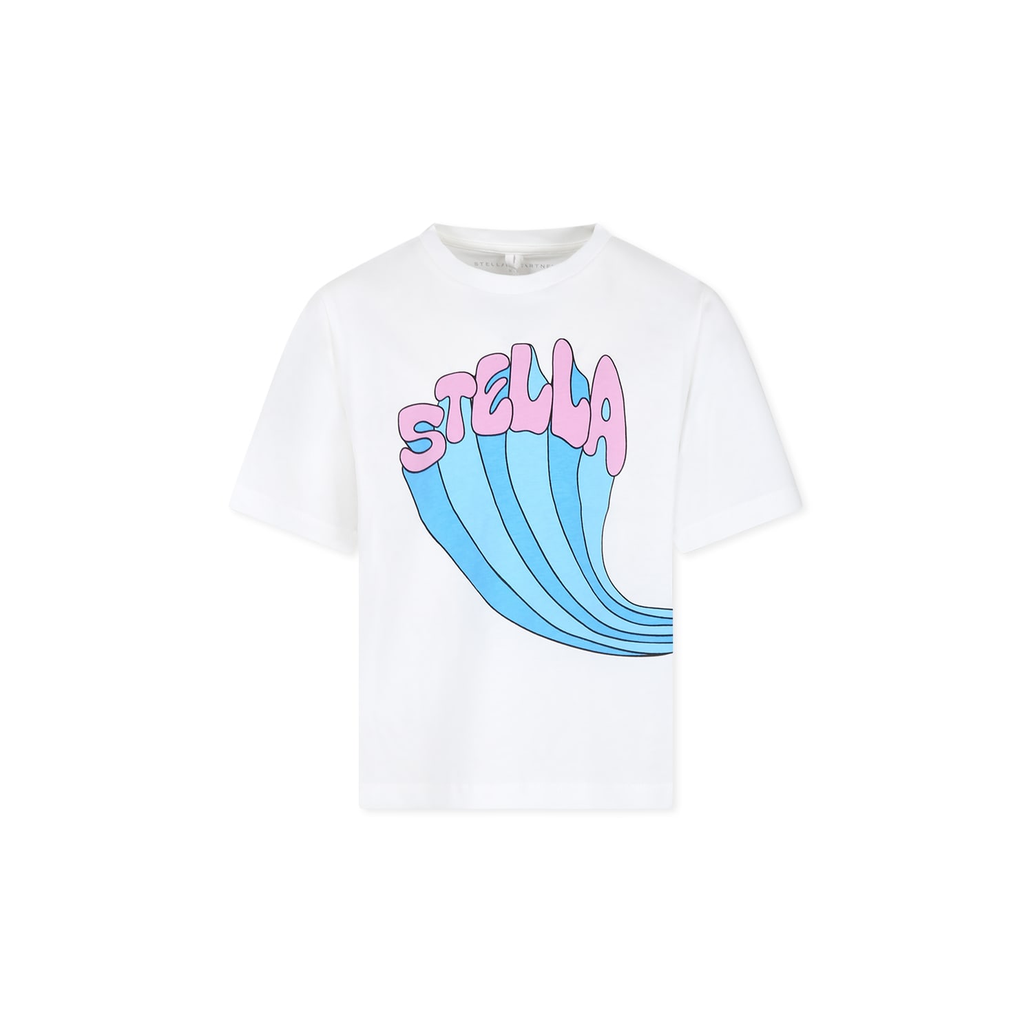 Stella McCartney Kids White T-shirt For Girl With Logo