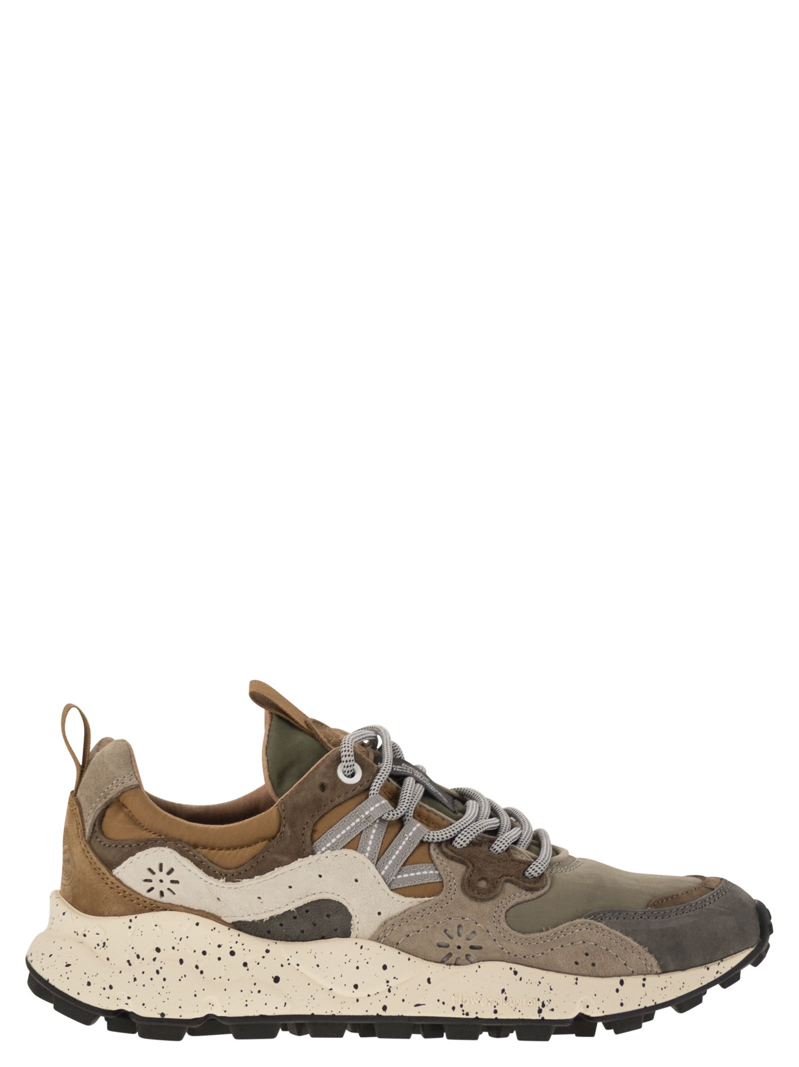 Flower Mountain Yamano 3 - Sneakers In Suede And Technical Fabric