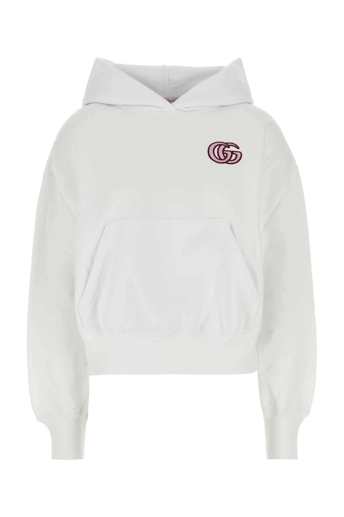 Gucci White Cotton Sweatshirt