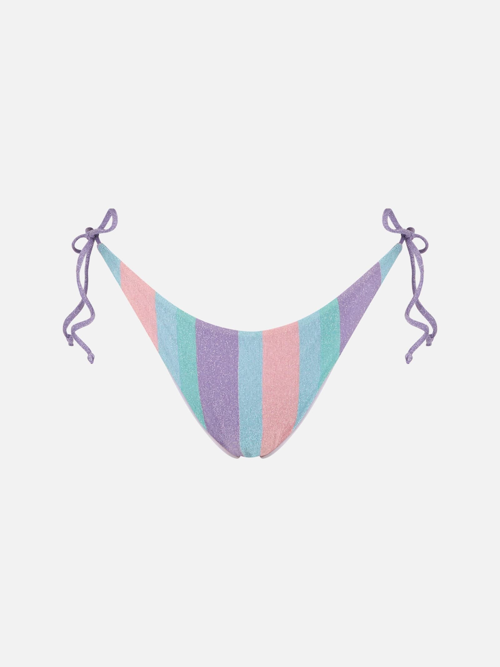 MC2 Saint Barth Striped Lurex Swim Briefs