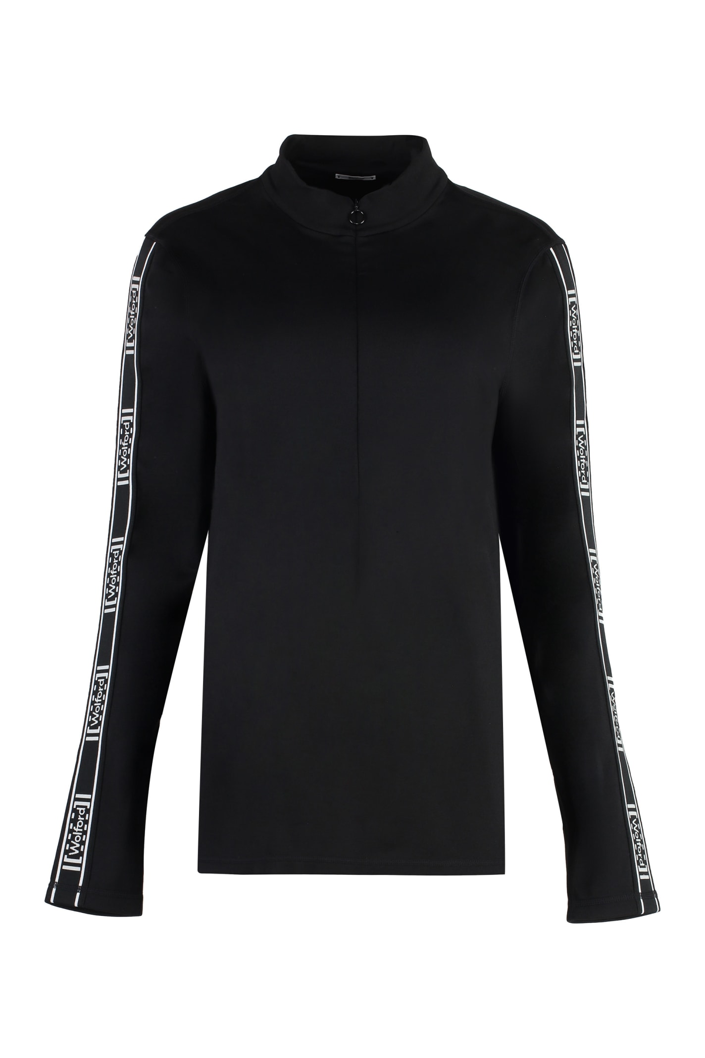 Wolford Logo Print Long Sleeve Top