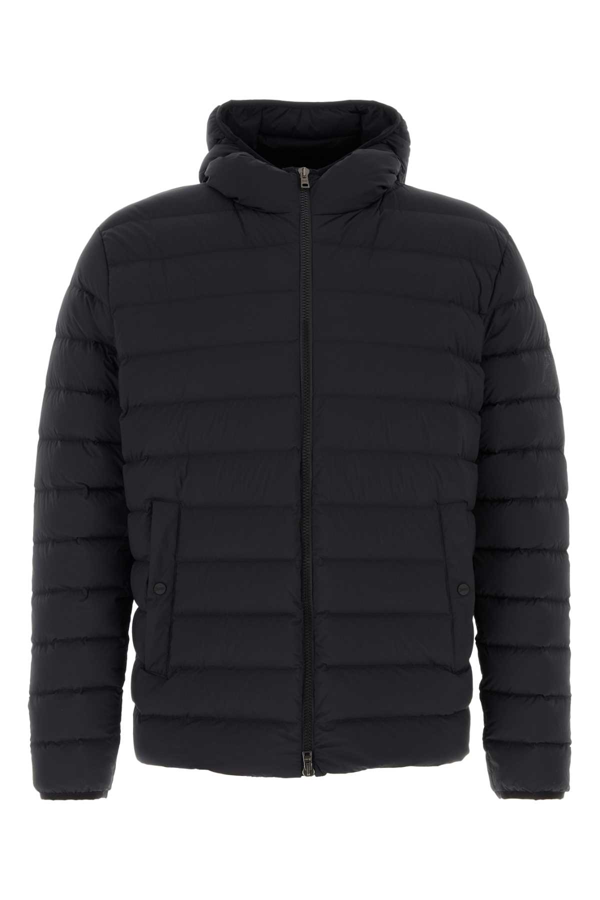 Herno Midnight Blue Stretch Nylon Down Jacket