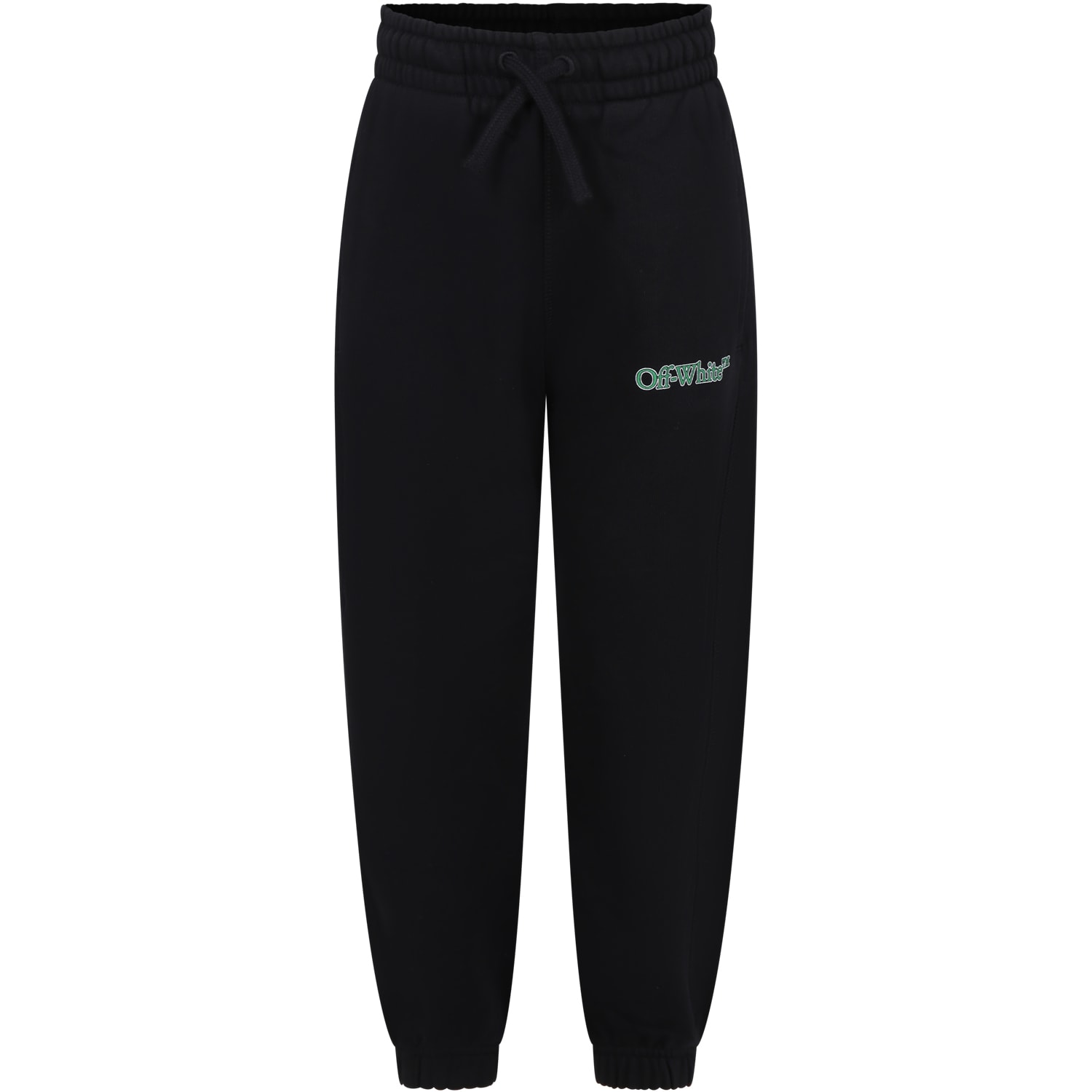 Off-White Black Trousers For Boy With Logo