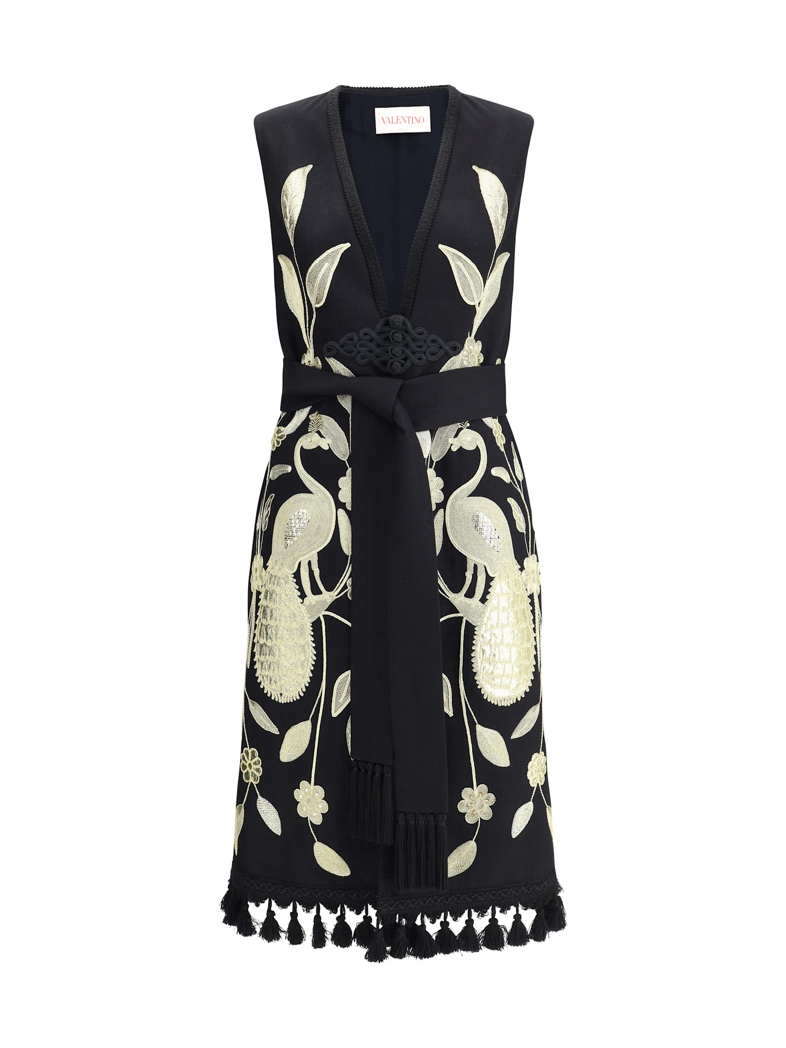 Valentino Embroidered Long Vest