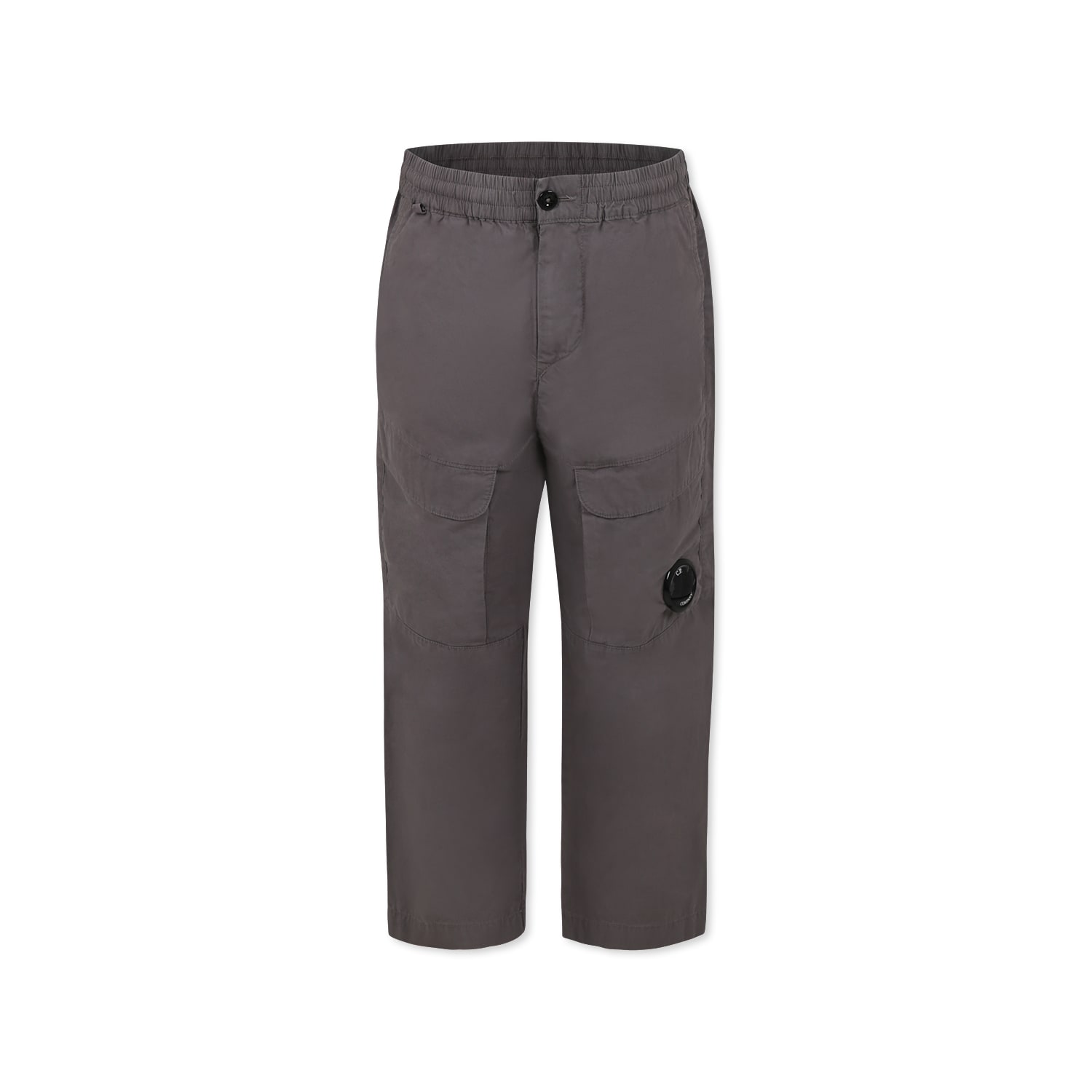 C. P. Company Undersixteen Grey Trousers For Boy With Logo