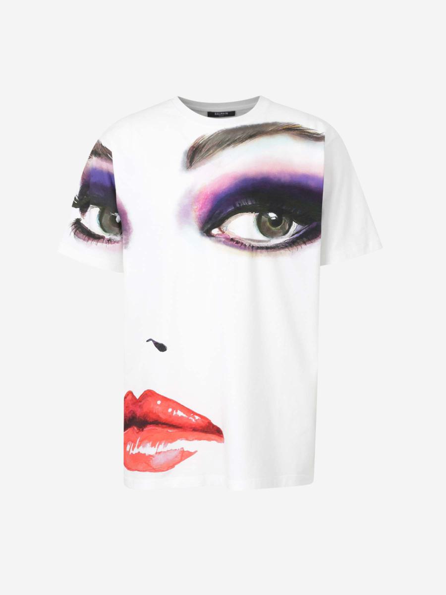 Balmain Face Print T-Shirt