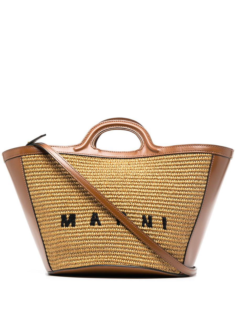 Marni Handbag With Stitched Logo And Shoulder Strap