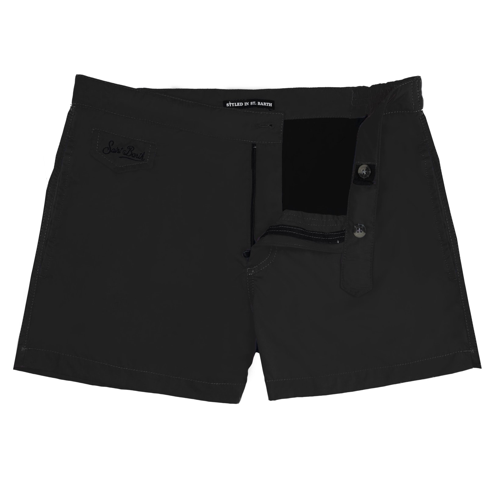 MC2 Saint Barth Black Man Swim Shorts