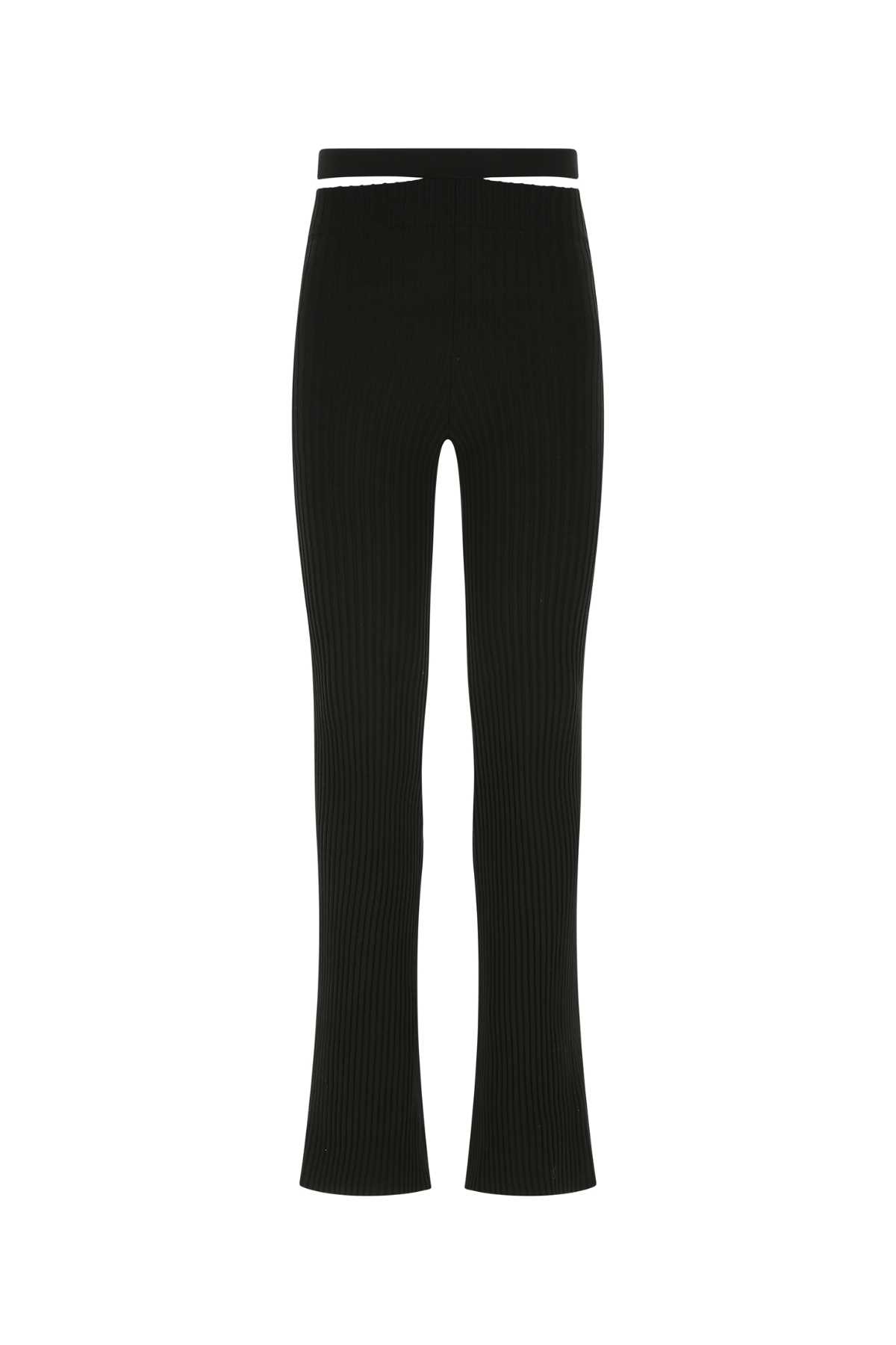 ANDREĀDAMO Black Stretch Viscose Blend Pant