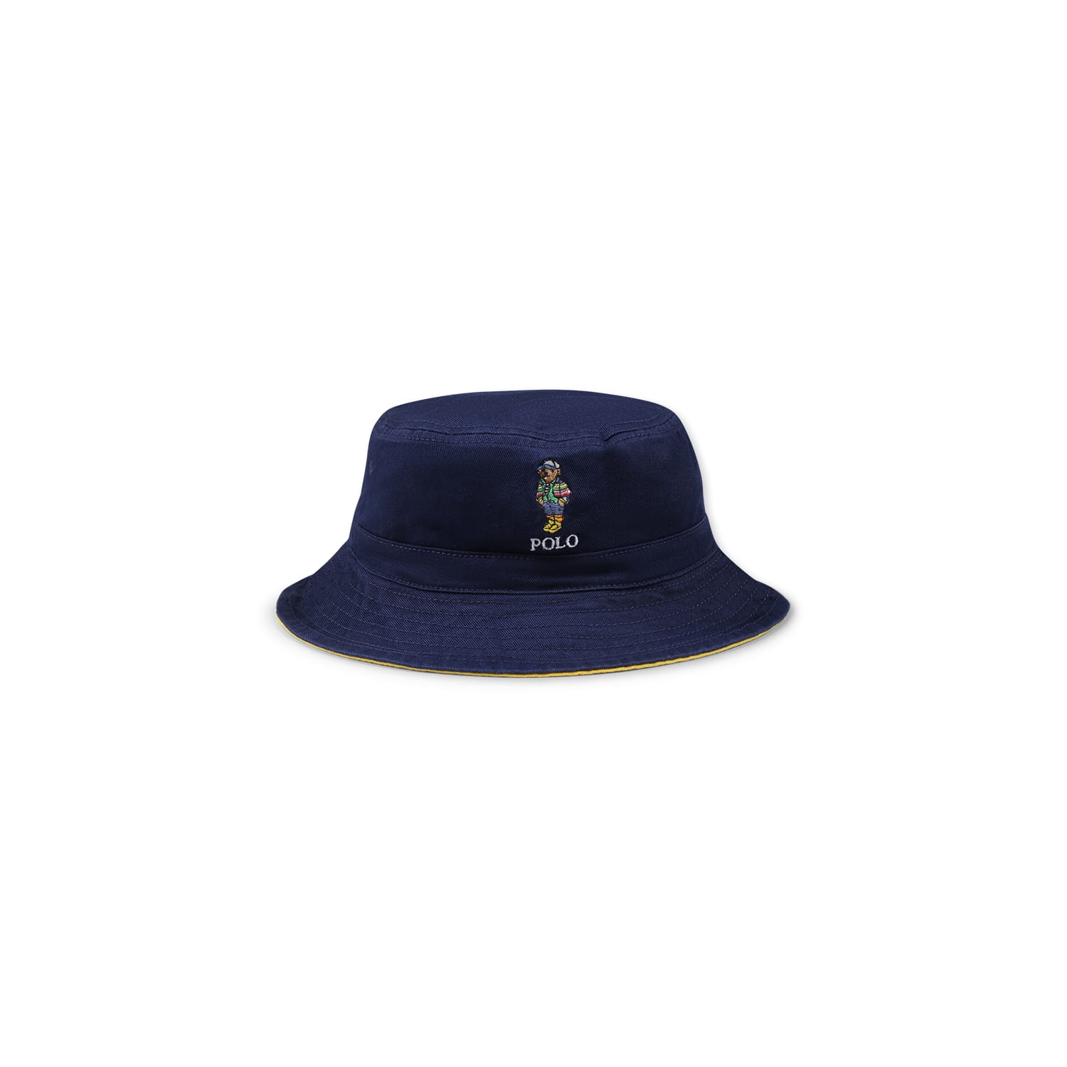 Ralph Lauren Reversible Blue Cloche For Boy With Polo Bear