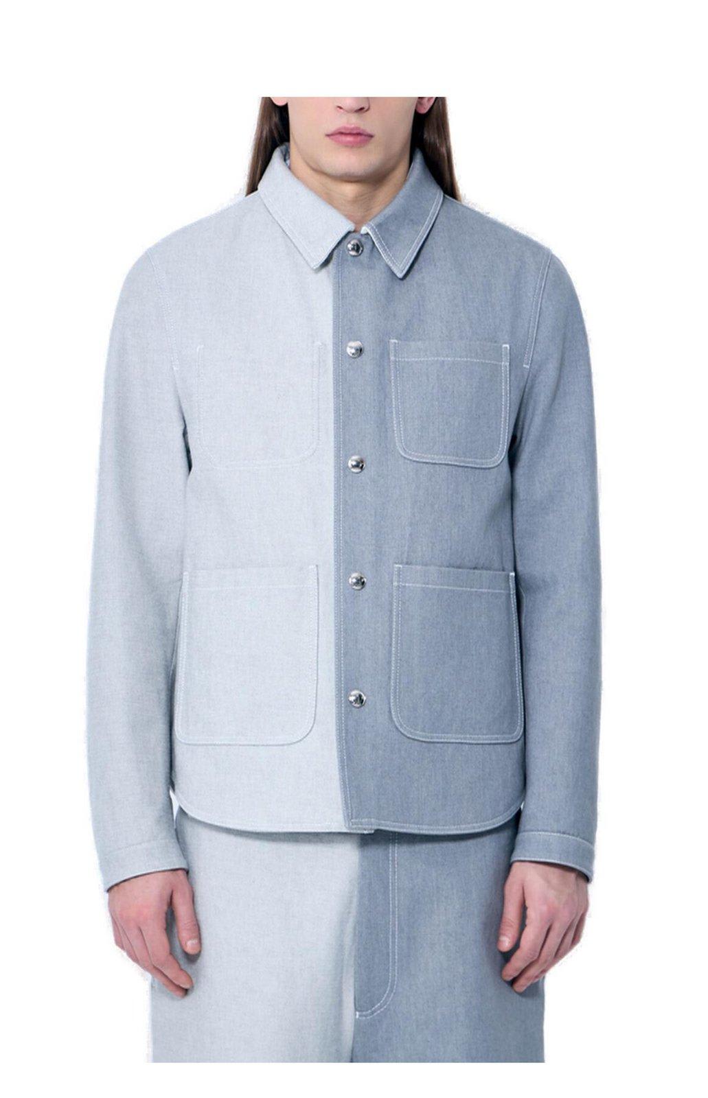 Thom Browne Utility Denim Curved Hem Jacket